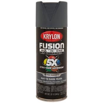 Krylon Fusion All-in-One Spray Paint- Matte Dark Pearl- 12 oz