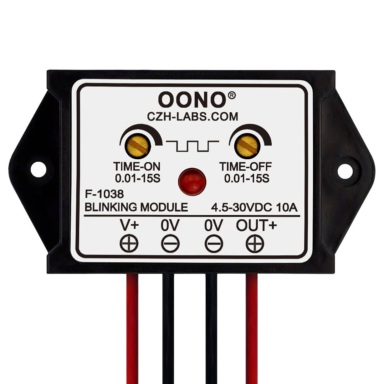 OONO DC 4.5-30v 10Amp Blinking Flasher Module, Normally Open