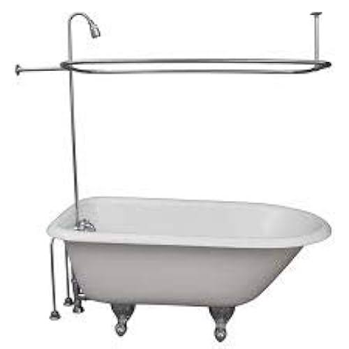 Clawfoot Tub Shower Faucet and Rectangular Combo Set R2200A