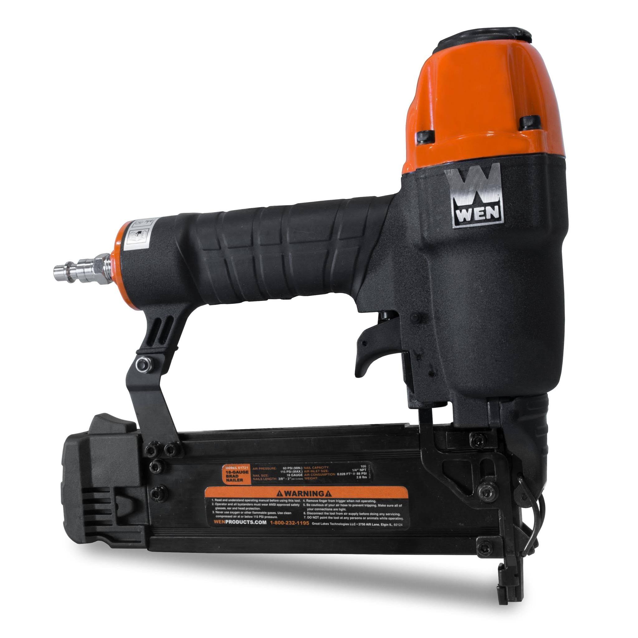 WEN 61721 18 Gauge 3/8 inch to 2 inch Pneumatic Brad Nailer