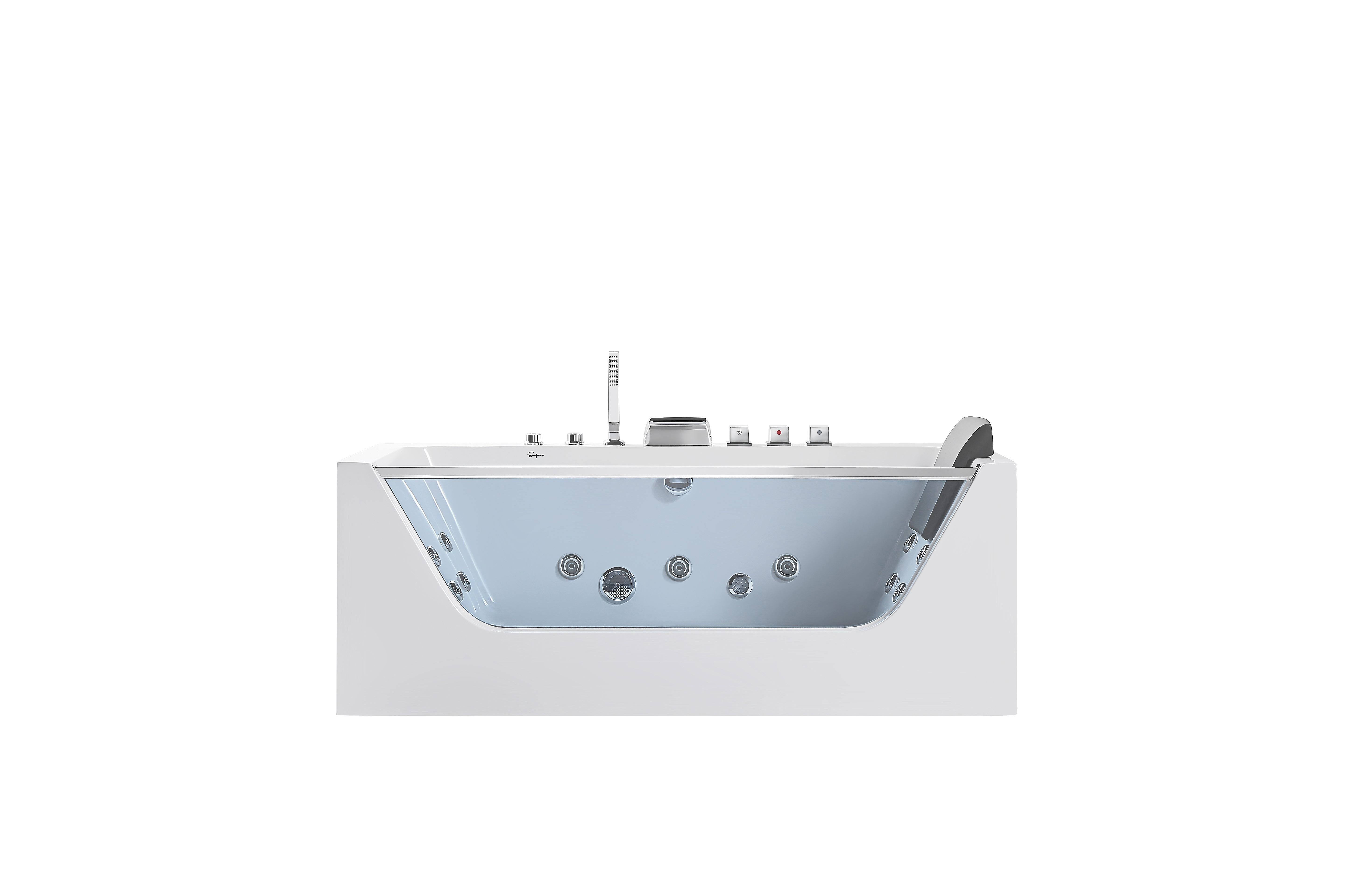 Empava 59 in. Whirlpool Rectangular Bathtub- EMPV-59JT408LED