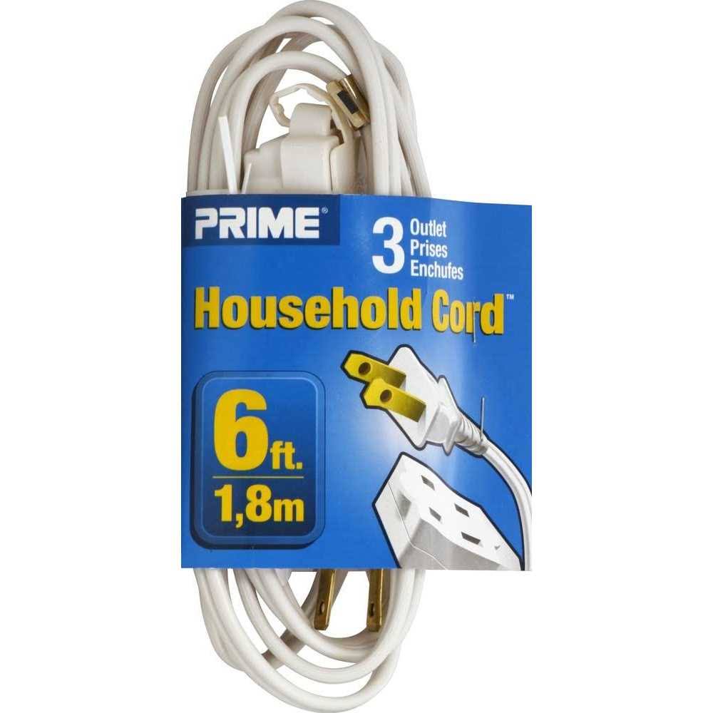 Prime Household Cord, 3 Outlet, 6 Foot