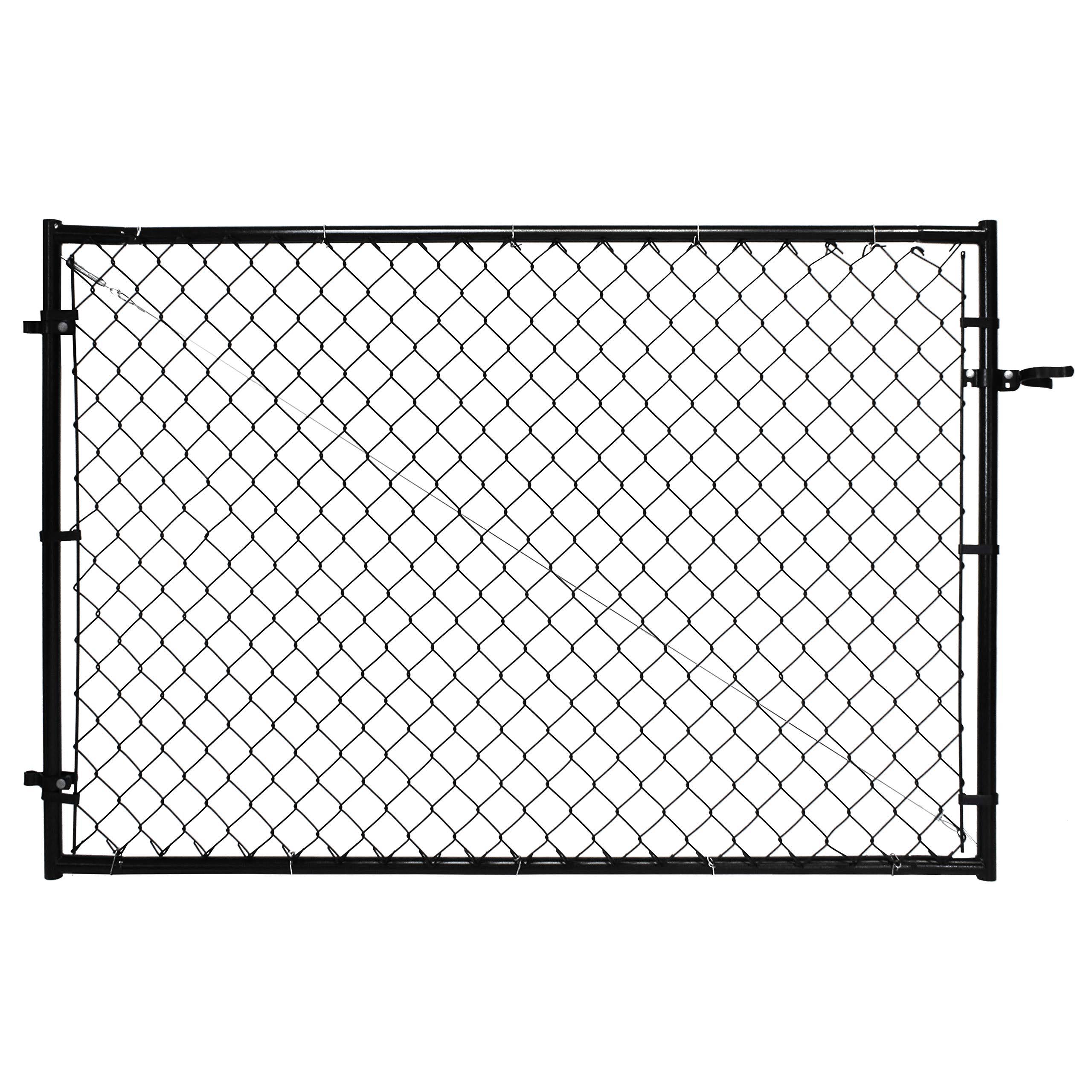 4'H Fit-Right Adjustable Walk Gate Kit, Square Corner Frame- Black