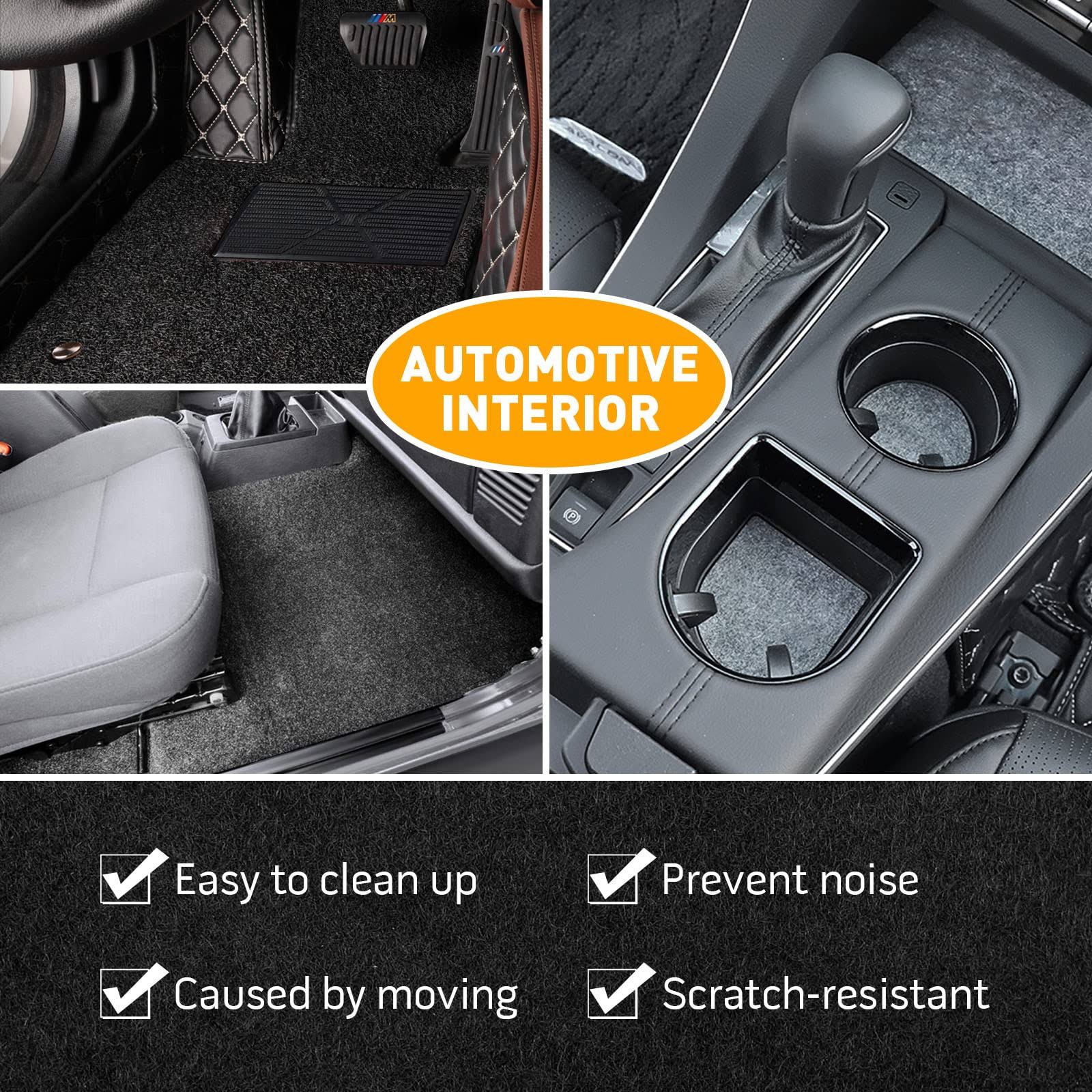 Halero 78x25 Black Underfelt Carpet for Speaker,Sub Box Carpet, Auto,rv,boat,marine,truck,car Trunk Felt Liner Carpet