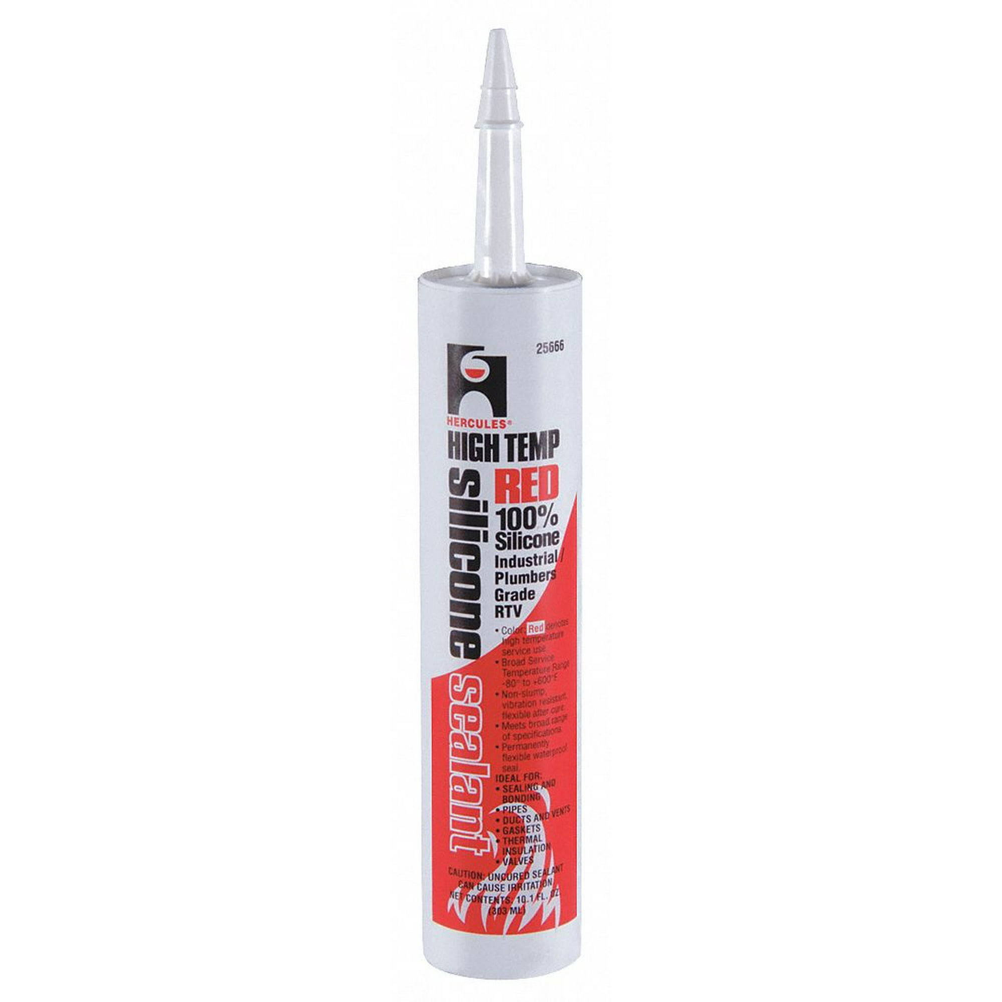 Hercules 25666 Silicone Sealant,Red,High Temp