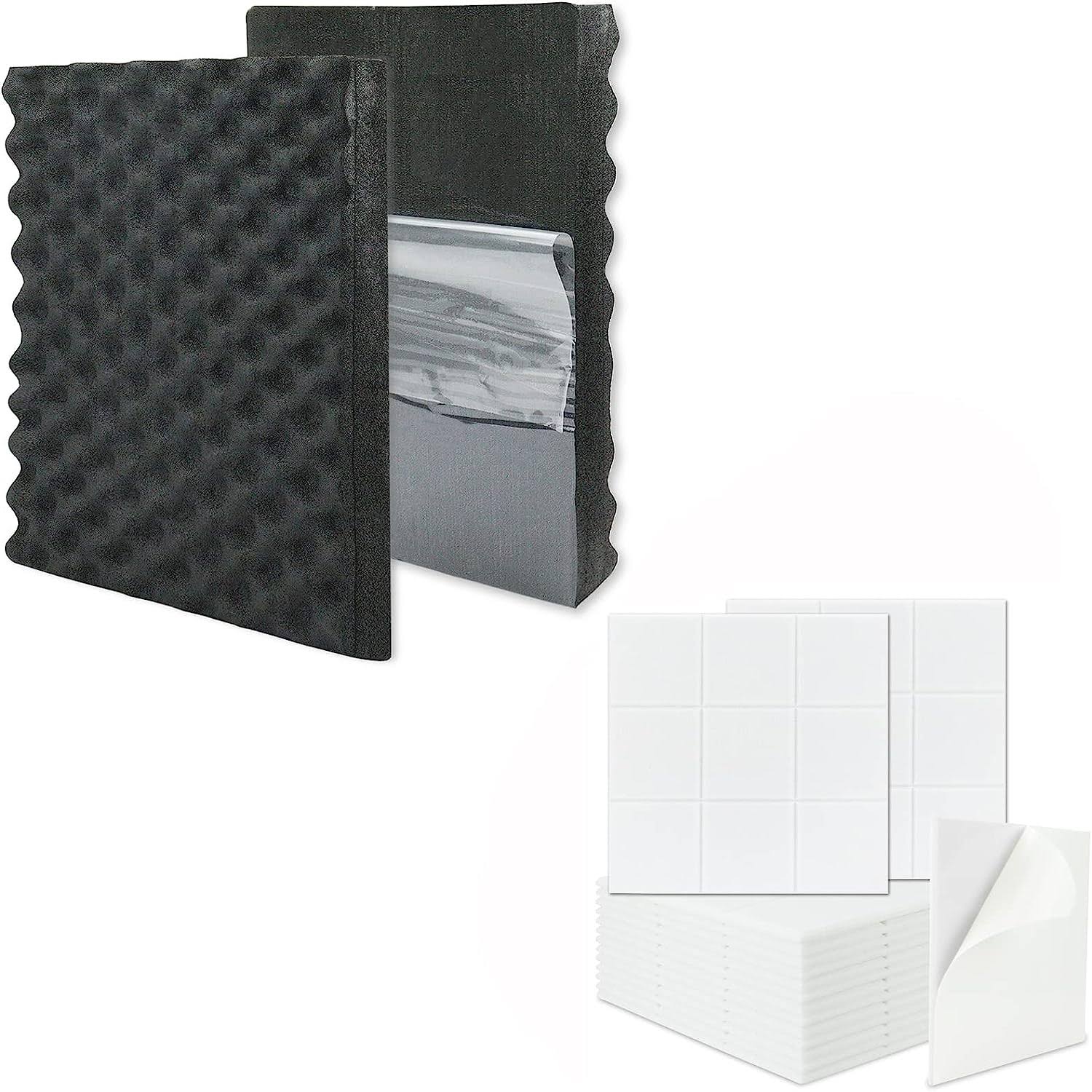 BXI Soundproofing Closed Cell Foam- 2 Pack 1.8'' Thickness, Black- 2
