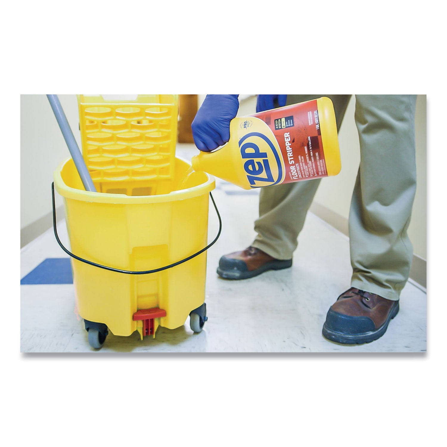 Zep Commercial Floor Stripper, Unscented, 1 gal, 4/Carton