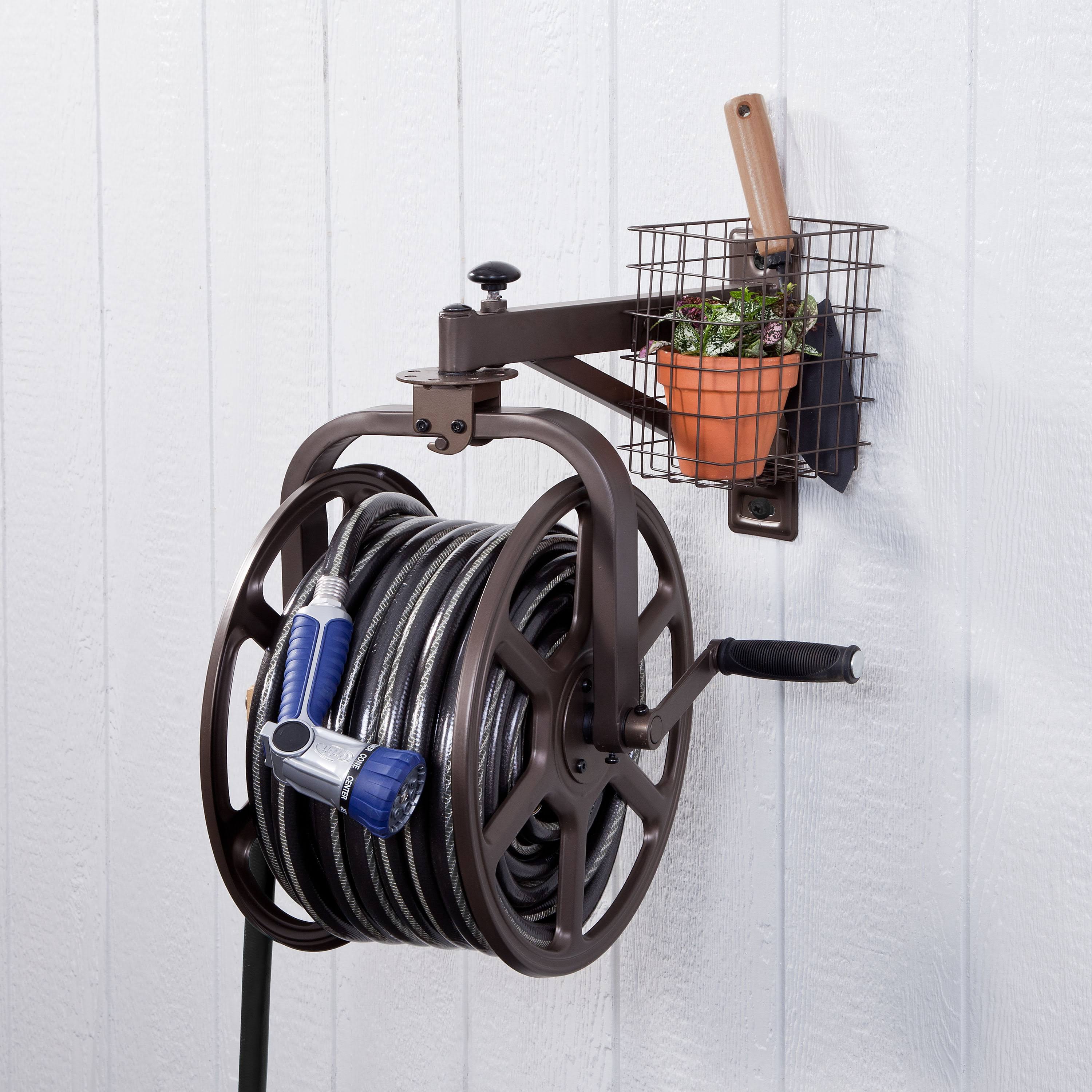 Liberty Garden Steel Wall-Mount Hose Reel- 125 ft 712-L