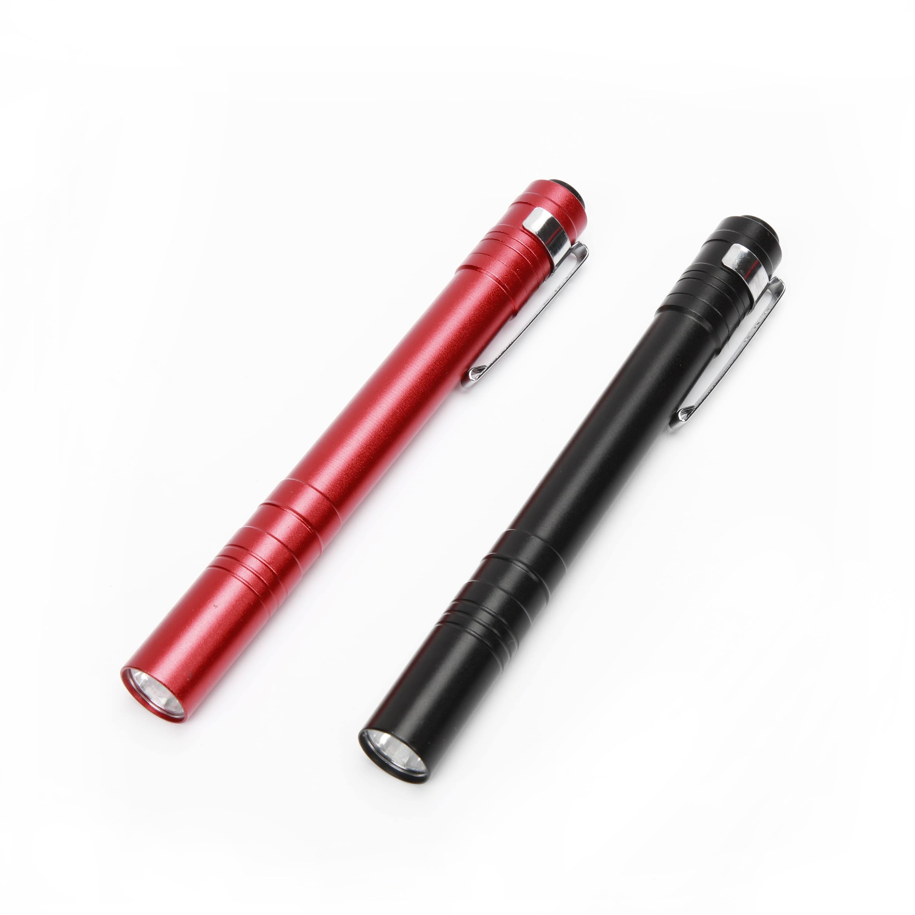 Hyper Tough 25-Lumen Black & Red Portable Aluminum Penlight Flashlight