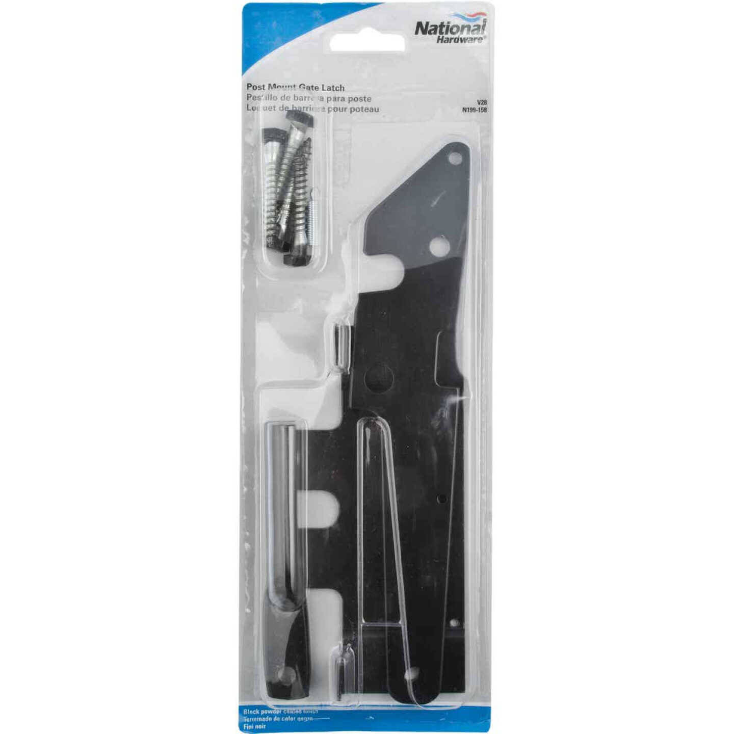 National Hardware- N199-158 28 Post Mount Gate Latches in Black