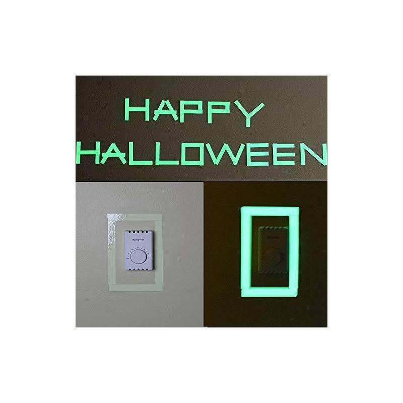 Glow in The Dark Tape- Luminous Photoluminescent/Luminescent Emergency Roll Safety Egress Markers Stairs, Walls, Steps, Exit Sign. Glowing Pro
