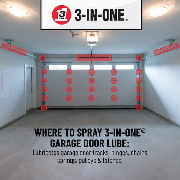 3-in-one 11 oz. Garage Door Lube with Smart Straw Spray (2-Pack)