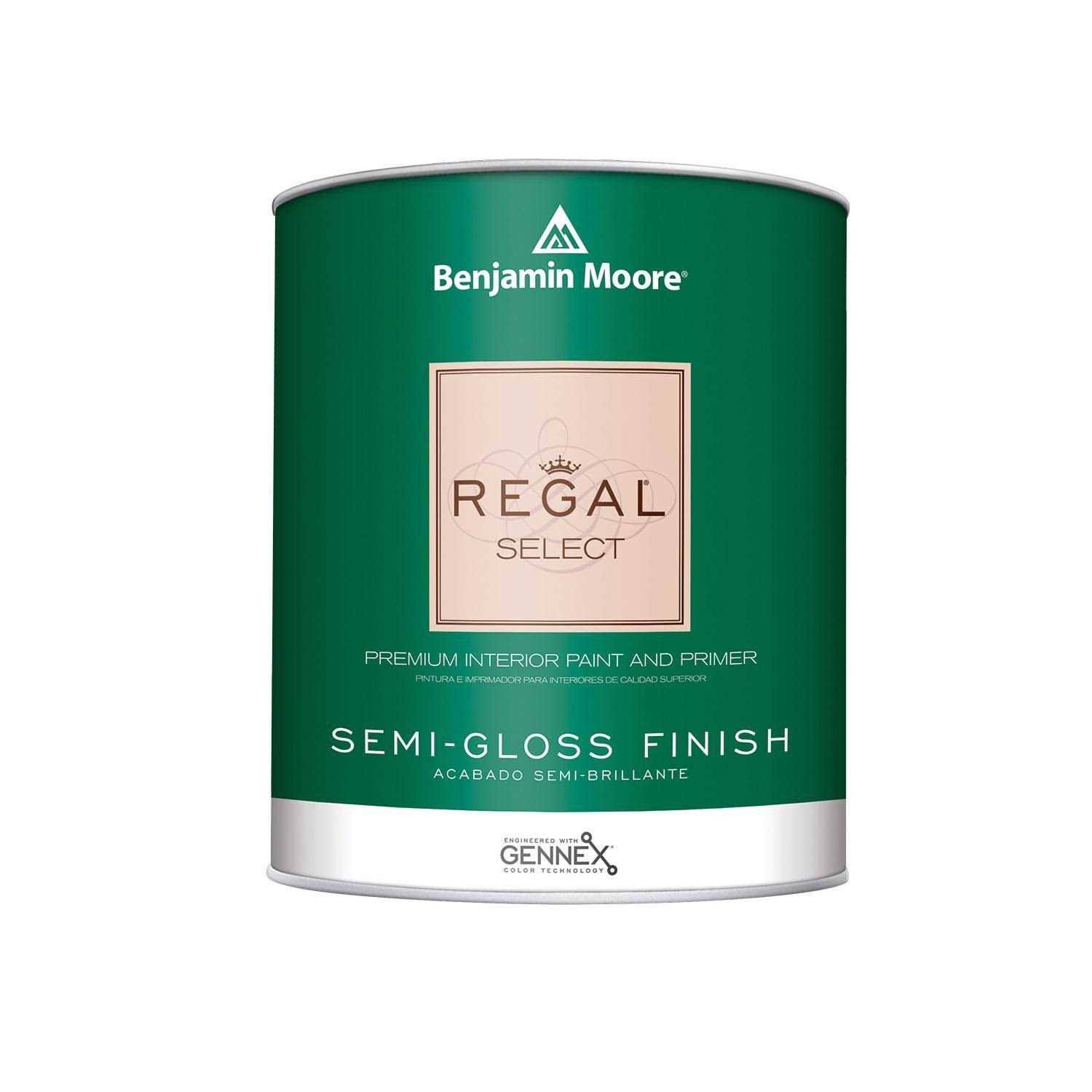 Benjamin Moore Regal Select Semi-Gloss White Paint and Primer Interior 1 qt