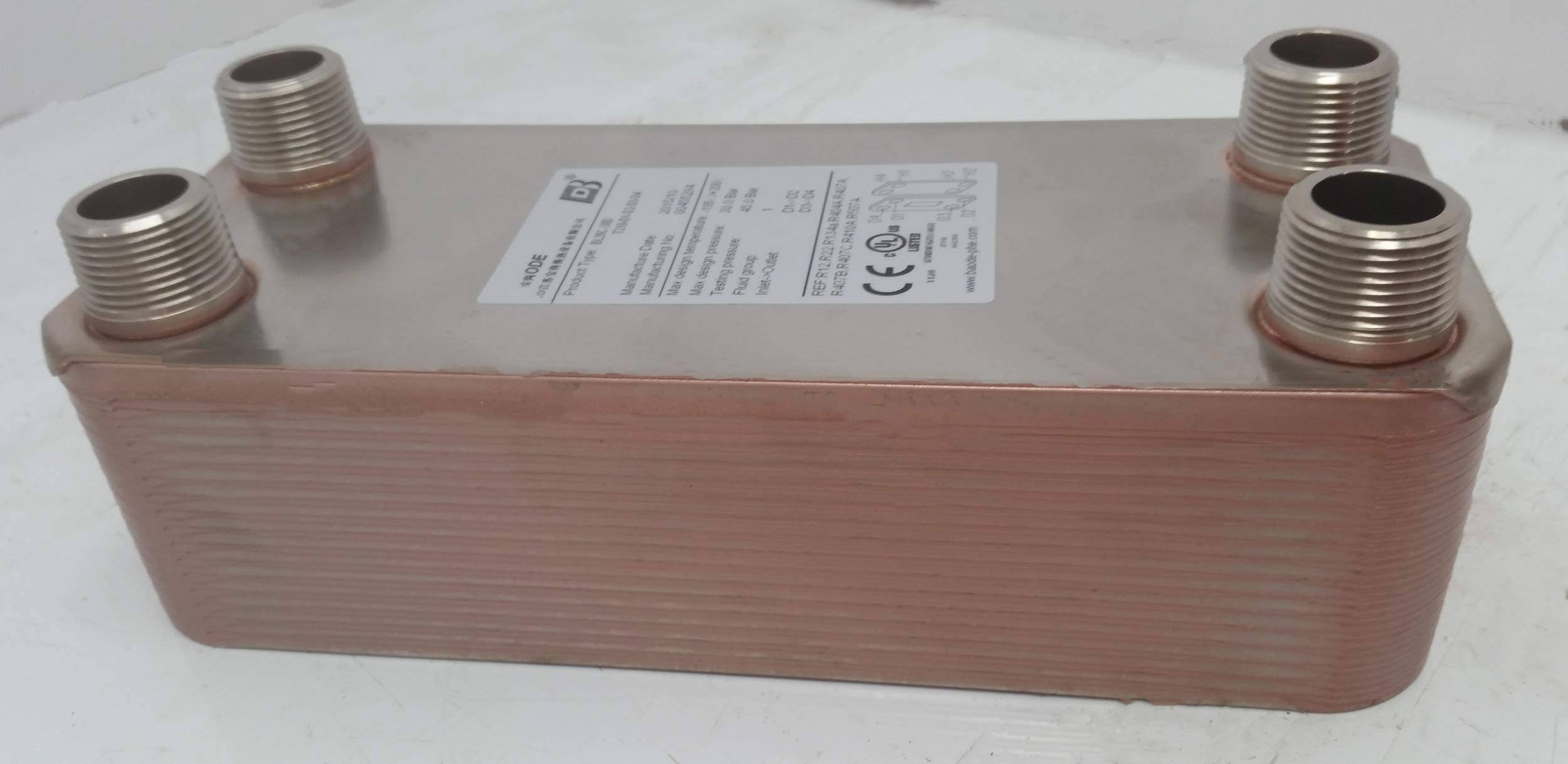 20 Plate Water to Water Brazed Plate Heat Exchanger 1