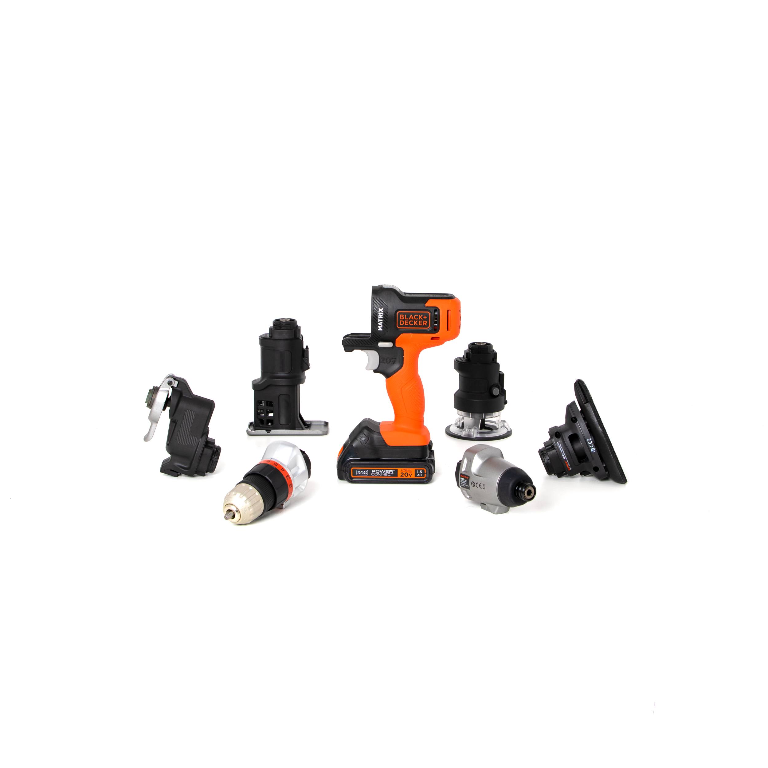 Black+decker 20V Max Matrix Cordless Drill Combo Kit with Case, 6-Tool (BDCDMT1206KITC)