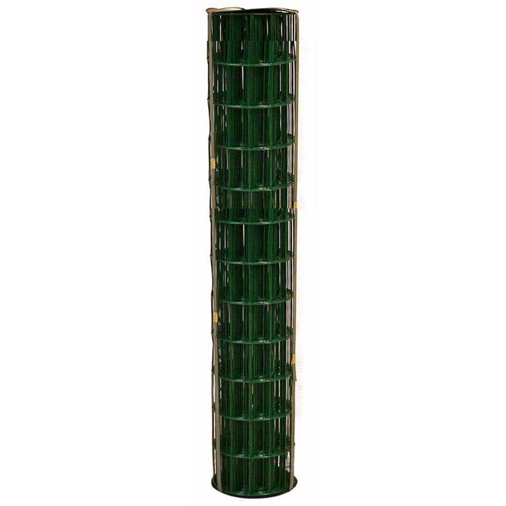allFENZ PVC Coated Welded Wire, Green, 16 Ga, 3 inchx2 inch Mesh, 48 inchh x 50'L, Size: 48 in