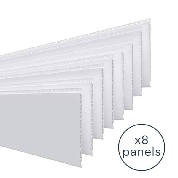 Trusscore 8 ft PVC Wall&CeilingBoard Panel White (8-Pack) TC1608