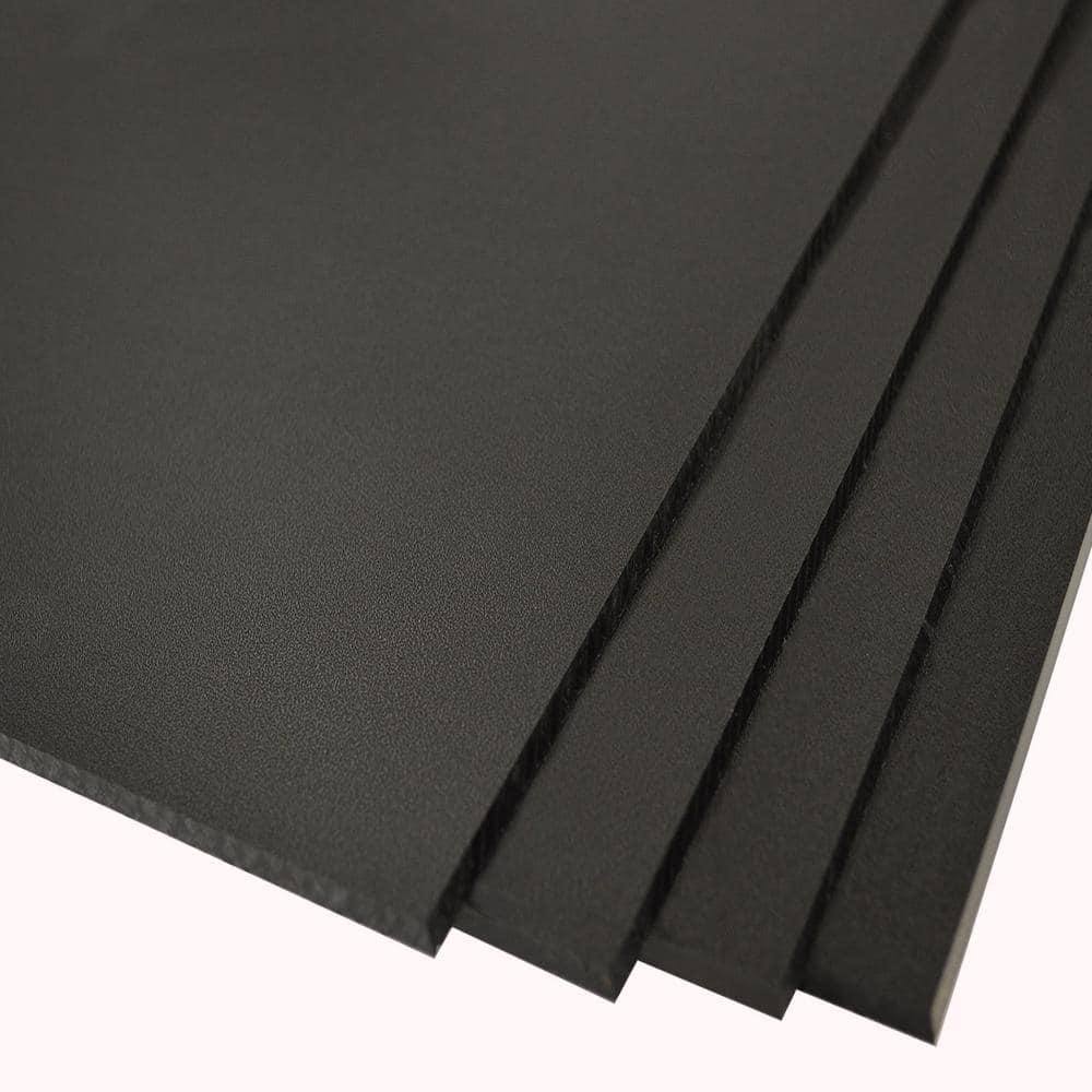 Shape Products 24 in. x 48 in. x .220 in. Black HDPE Sheet (4-Pack)