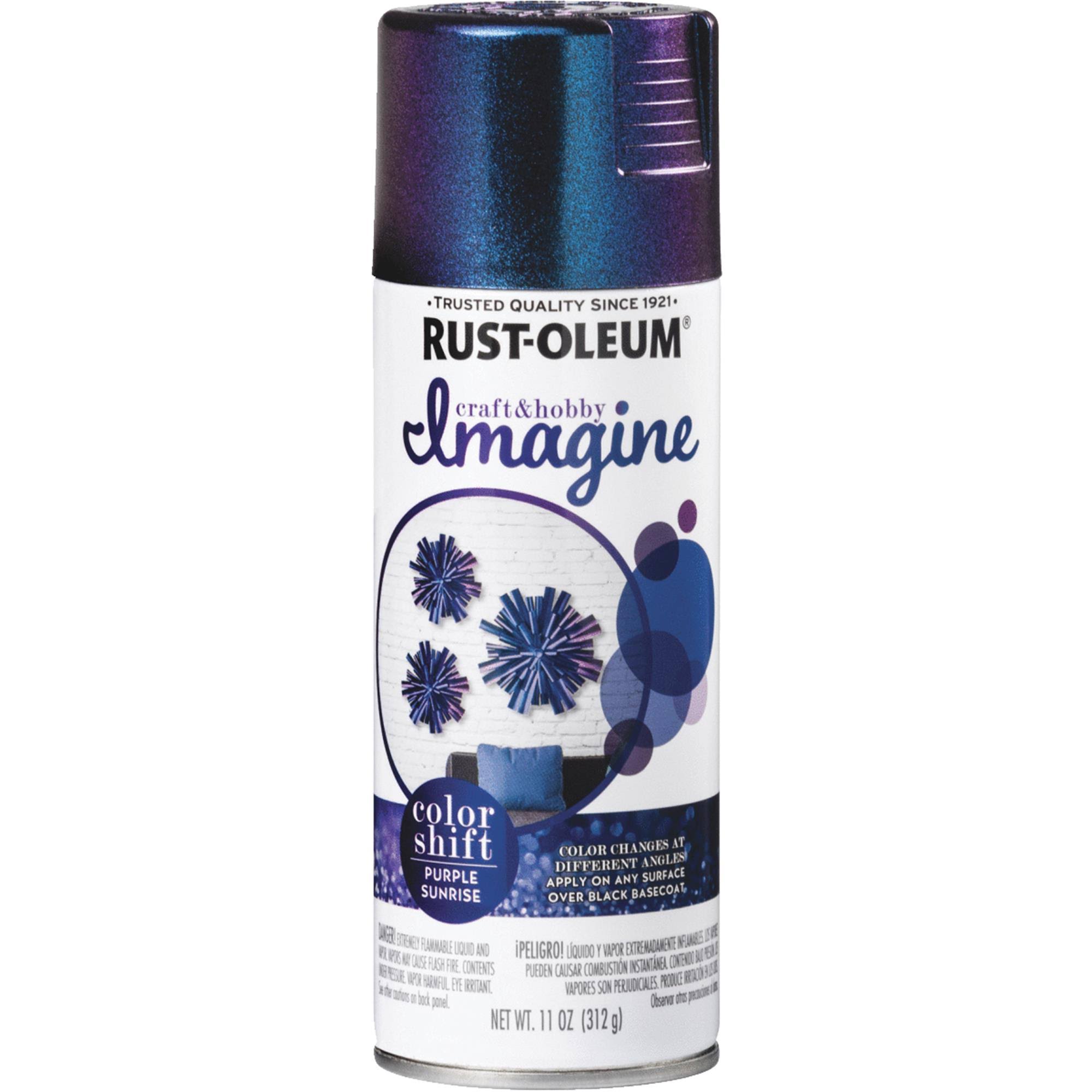 Rust-Oleum 353337 Imagine Craft & Hobby Spray Paint, Purple Sunrise, 11 Ounce, Aerosol Can