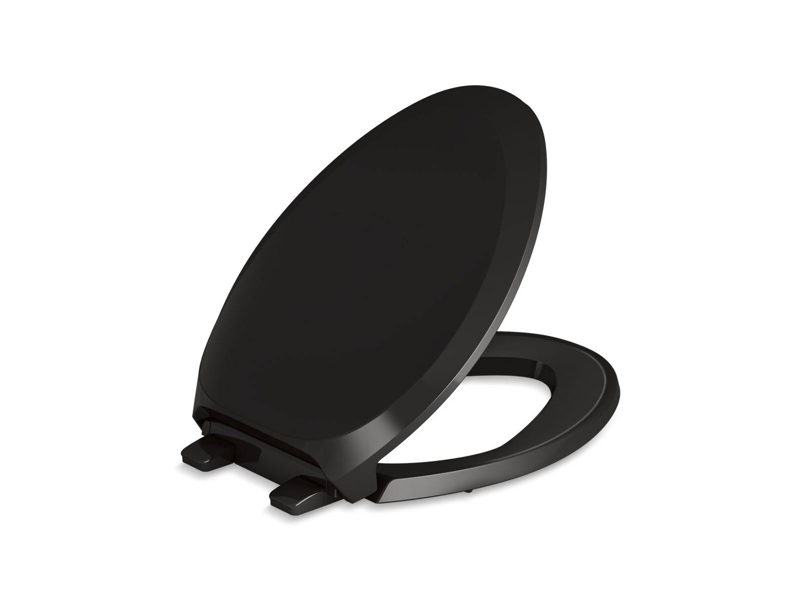 Kohler K-4713-RL French Curve ReadyLatch Quiet-Close Elongated Toilet Seat- Black Black