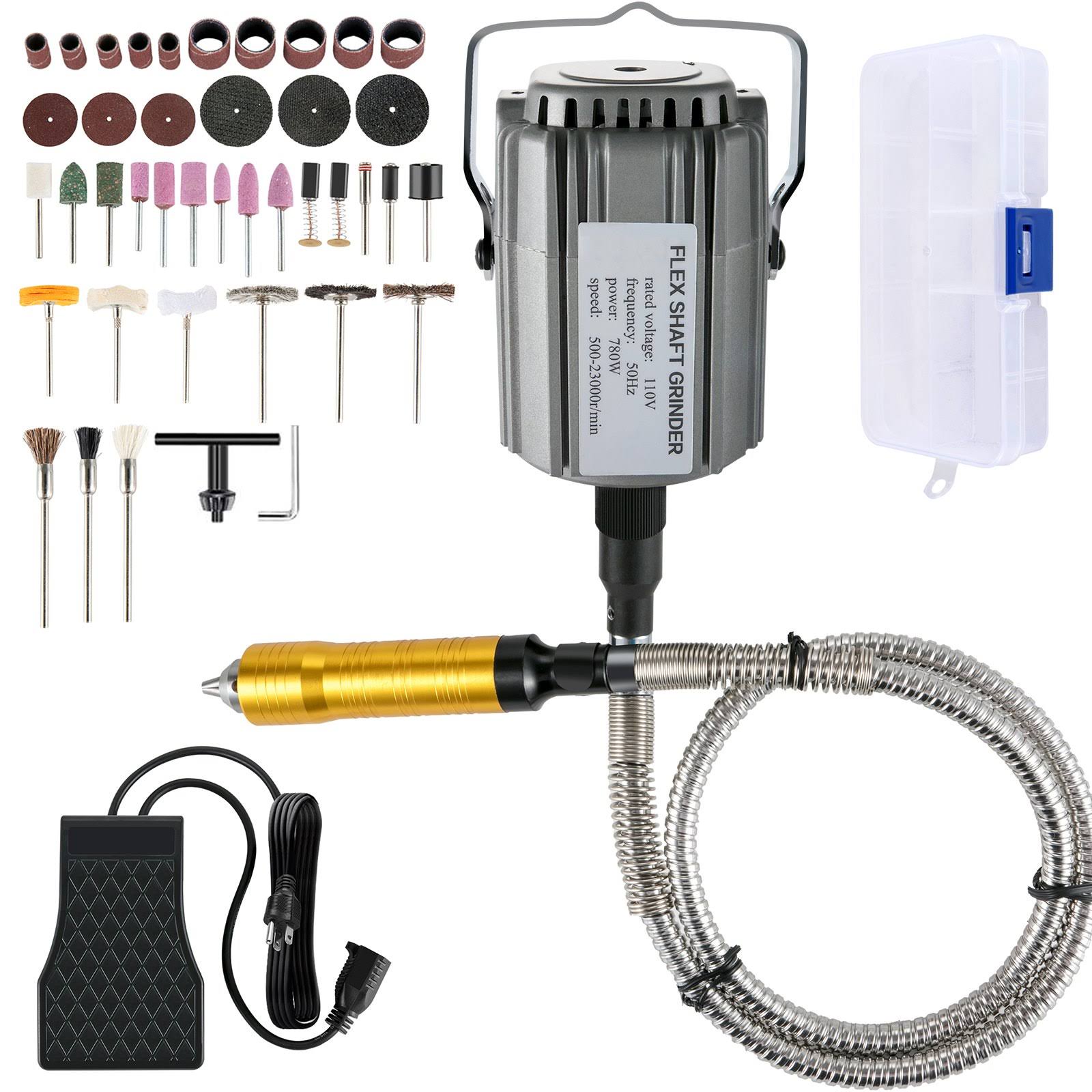 VEVOR 780W 6.5mm Electric SR Hanging Flex Shaft Mill Jewelry Design Repair Tools