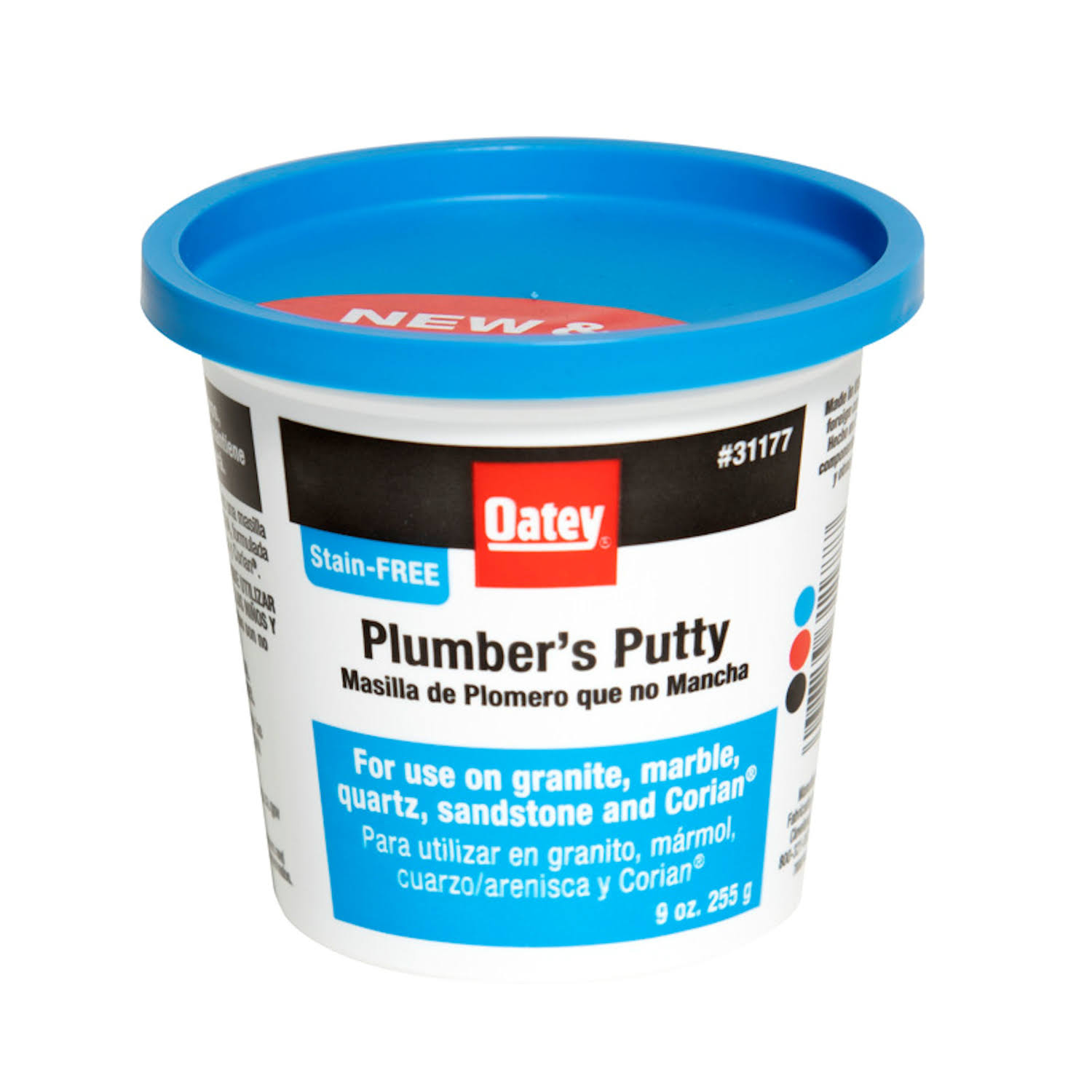 Oatey Stain-Free Plumber Putty- 9 oz tub