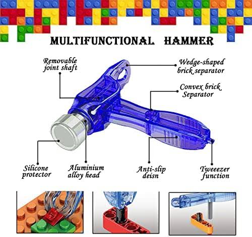 SIOYTOER Building Blocks Tool Kit Brick Separator Tools Compatible with Lego &Technic Mini Blocks Tool Set Multi-functional Hammer Pliers Tweezers