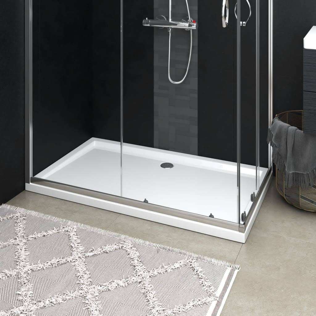 vidaXL Rectangular ABS Shower Base Tray Black 31.5