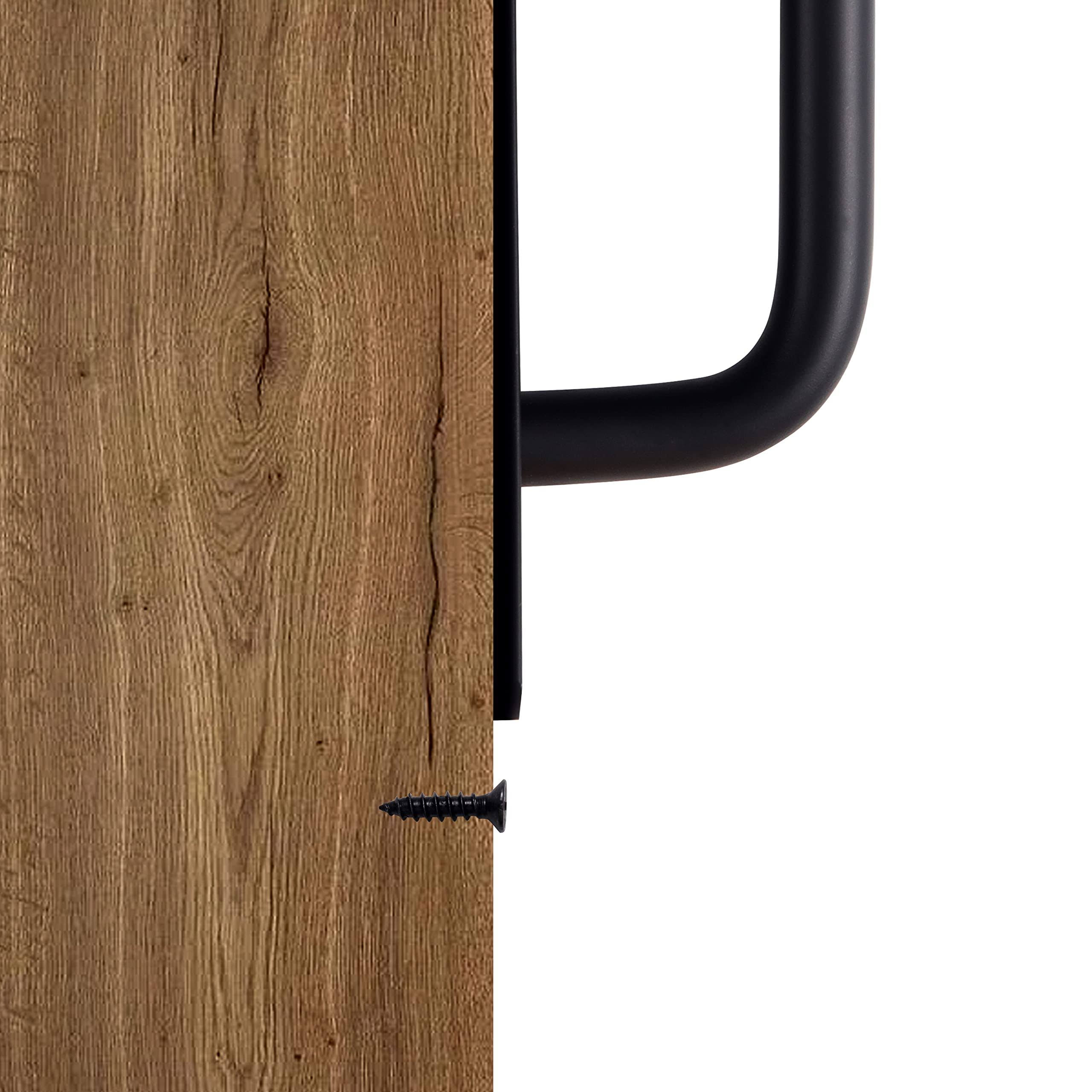 Westablize 2 Pack 5 inch 128 mm Matte Black Cabinet Handles Aluminum Cabinet Pulls Drawer Pulls Sliding Door Pulls Black Cabinet Handles (5 inch,