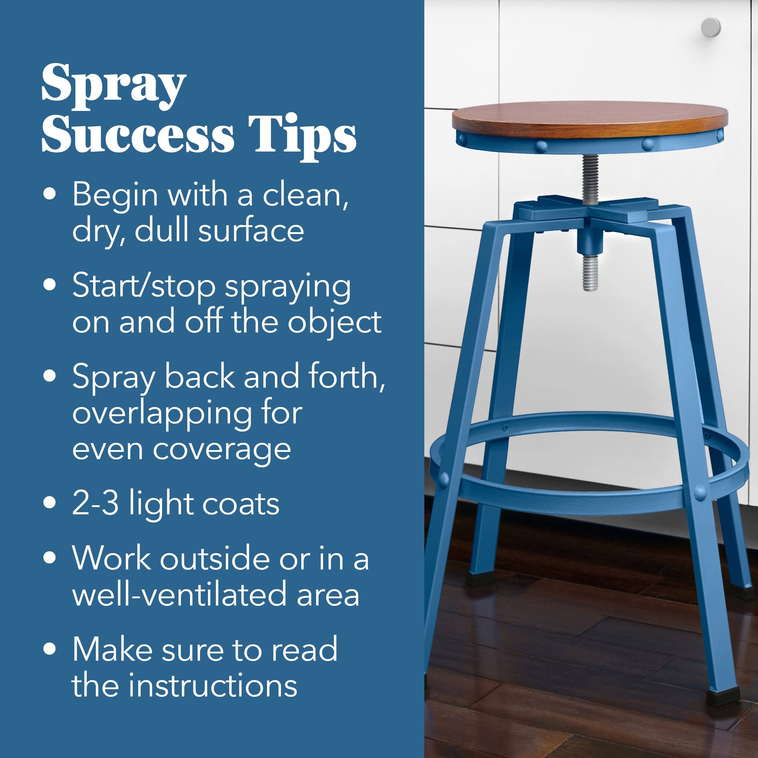 Krylon Fusion All-in-One Spray Paint, Satin, Harbor Blue, 12 oz.