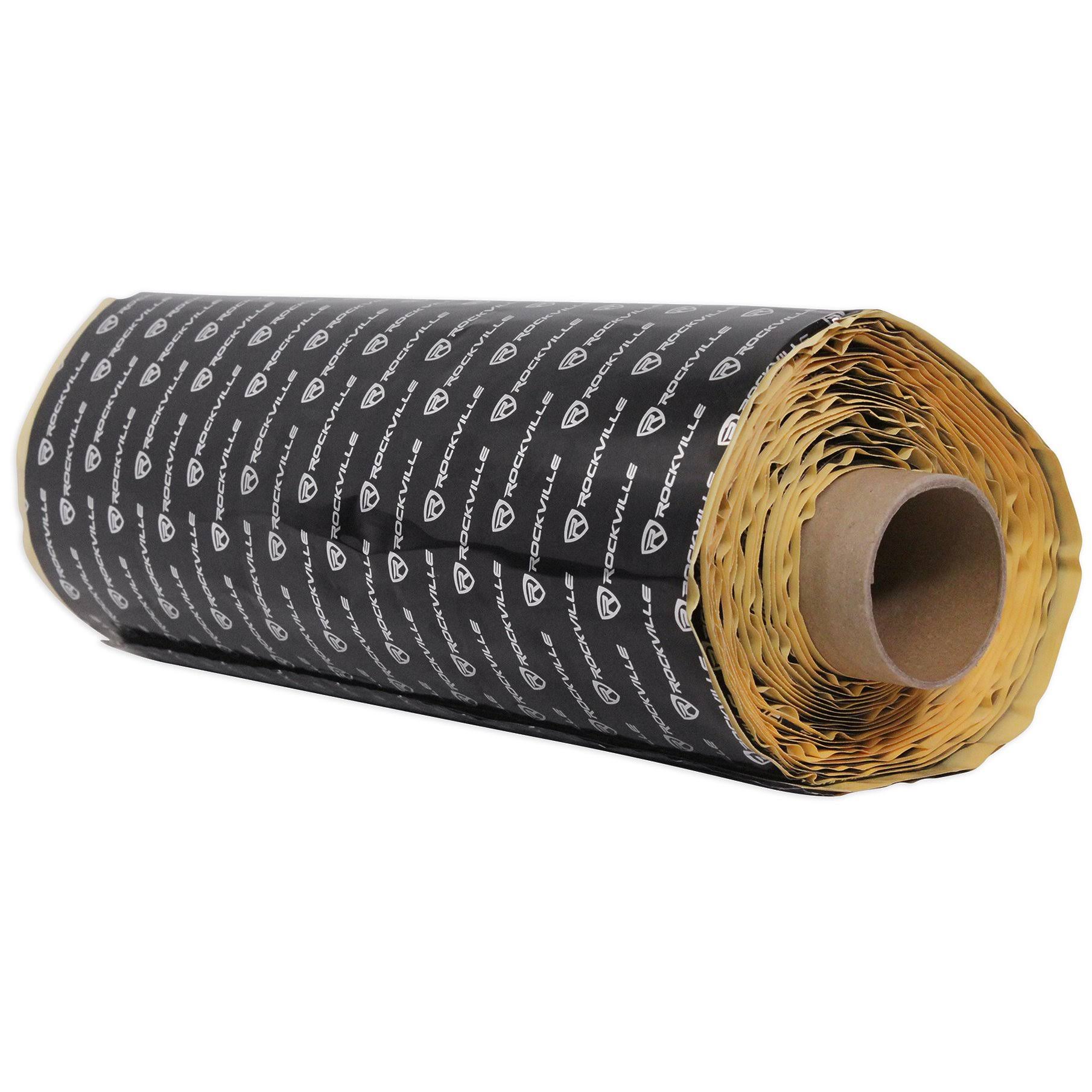 Rockville Rockmat 50 Sqft Butyl Rubber Sound Deadener Material Bulk Car Kit Black