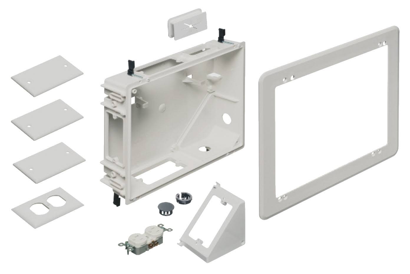 Arlington TVBU810-1 TV Box with Flange for Home Theater Installations 8 x 10 White 1-Pack