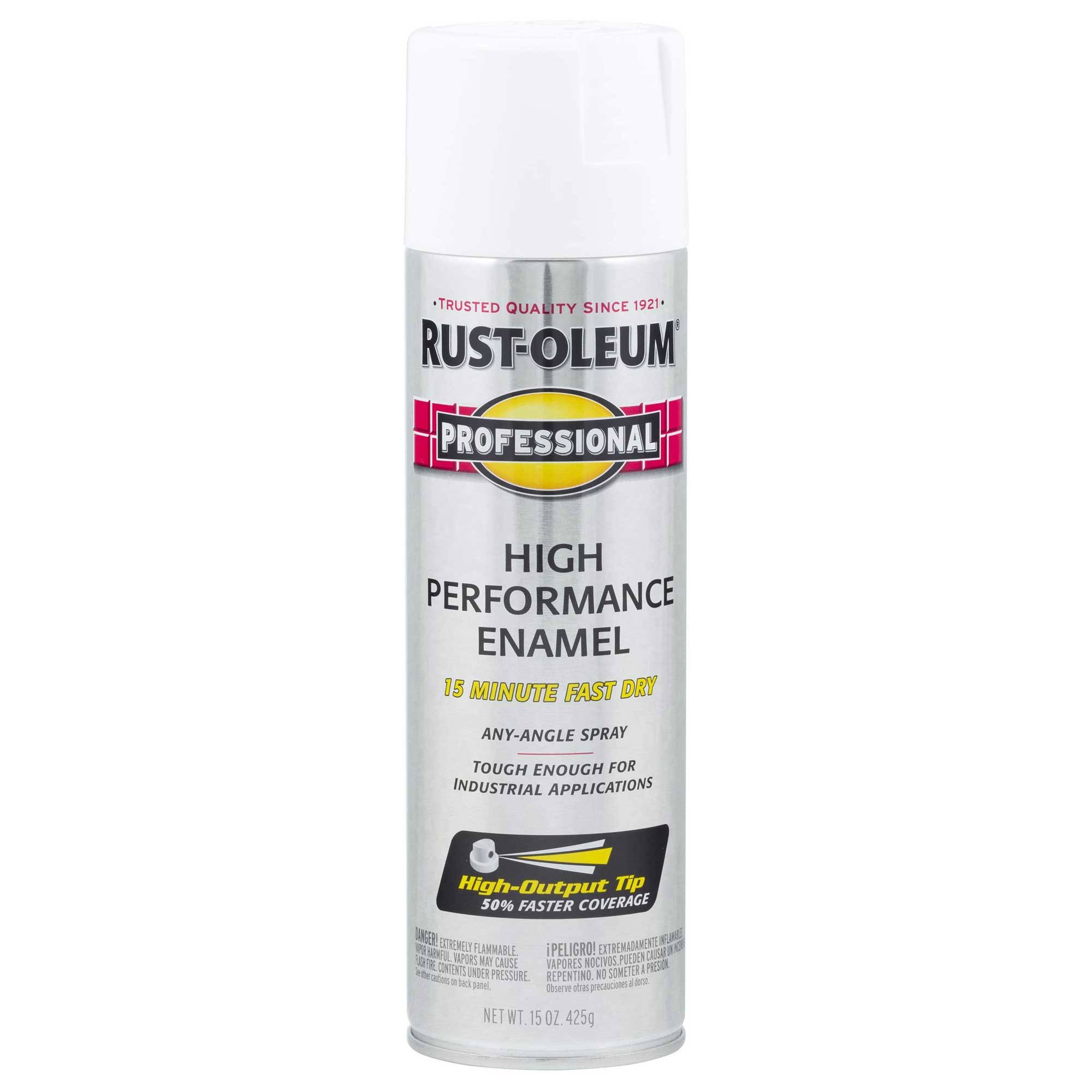 Rust-Oleum 15 oz. White Professional High-Performance Enamel Spray Paint, Gloss