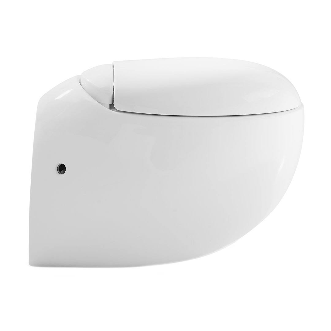 Swiss Madison Plaisir Wall-Hung Elongated Toilet Bowl, White