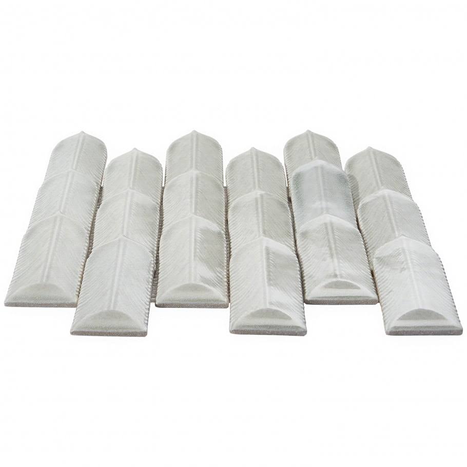 Bond Tile Prong Ice Polished Ceramic Mosaic Tile (1.13 Sq. ft. / Sheet)