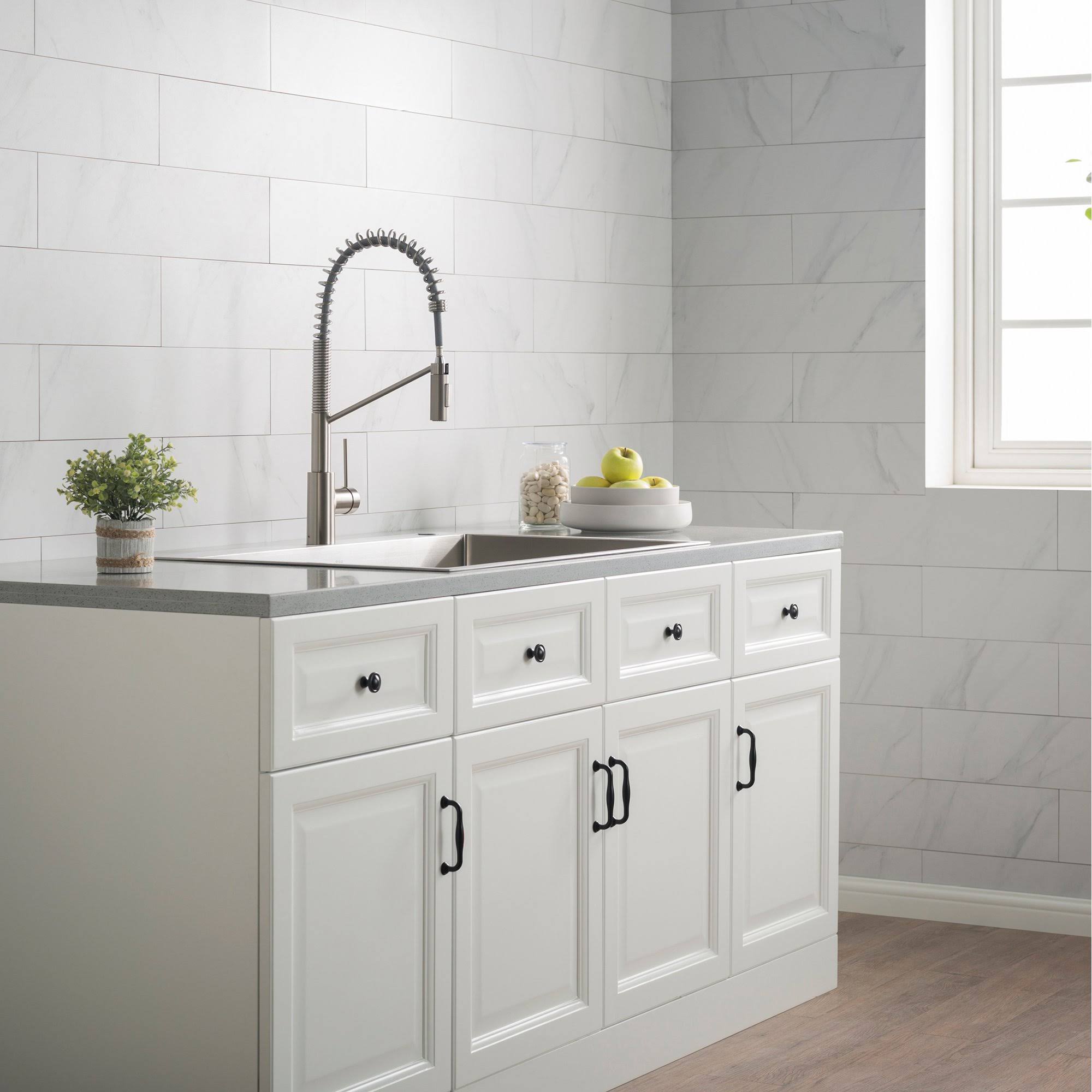 Kraus KHT300-33 Standart Pro 33 inch Drop-In Single Bowl 16 Gauge Stainless Steel Kitchen Sink