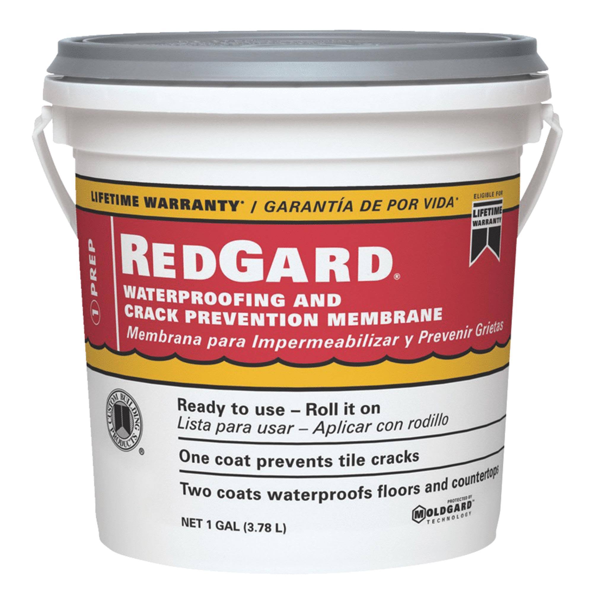 Custom Bldg Products LQWAF1-2 Redgard Waterproofing, 1 Gal