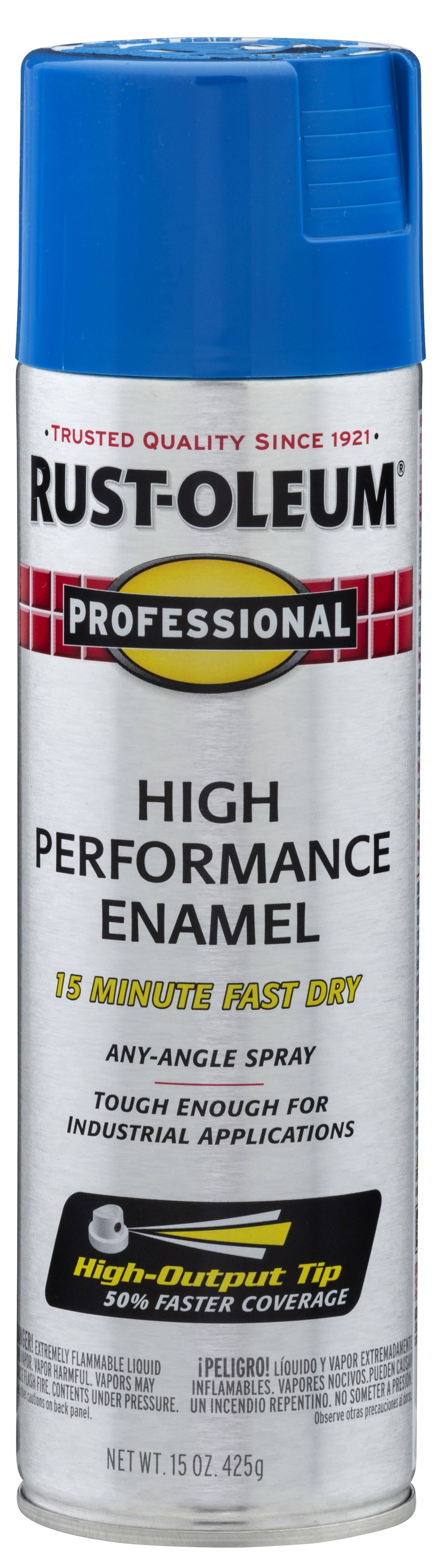 Rust-Oleum Professional High Performance Enamel Spray Paint Safety Blue, 15 oz.