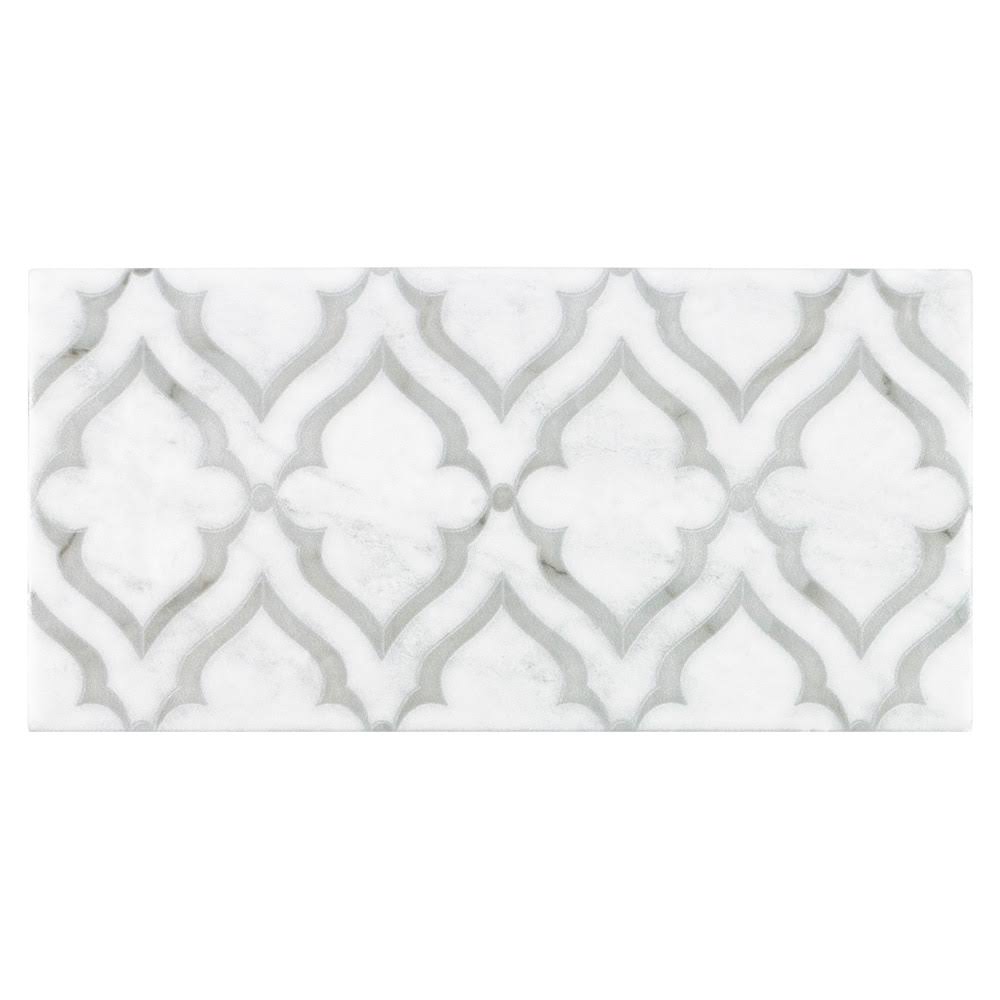 Boutique Ceramic Royal Lane White 4-in x 8-in Matte Porcelain Patterned Floor and Wall Tile (0.215-sq. ft/ Piece) Marble | LW20121809
