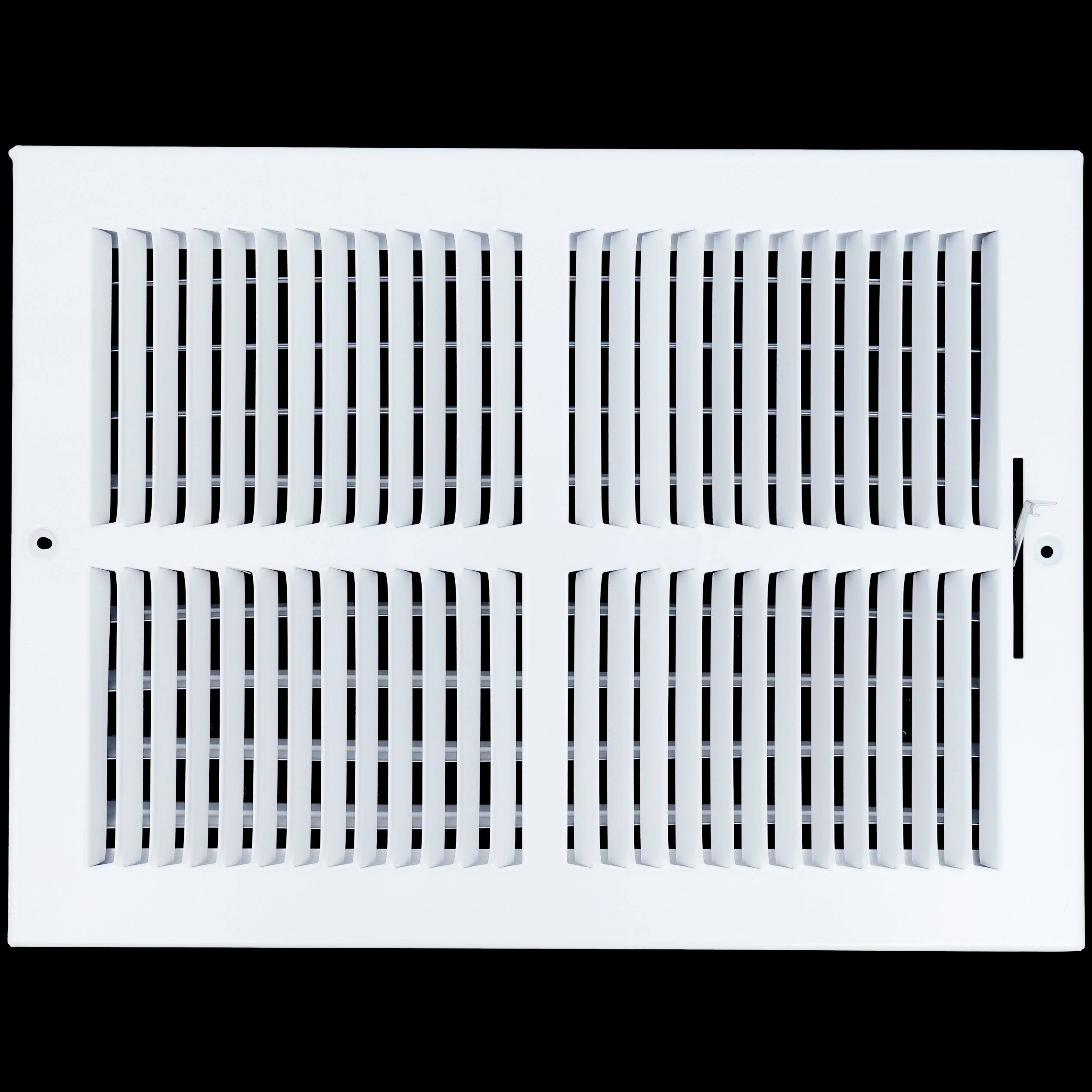 Handua 14 x 10 Duct Opening | 2 Way Steel Air Supply Diffuser for Sidewall and Ceiling