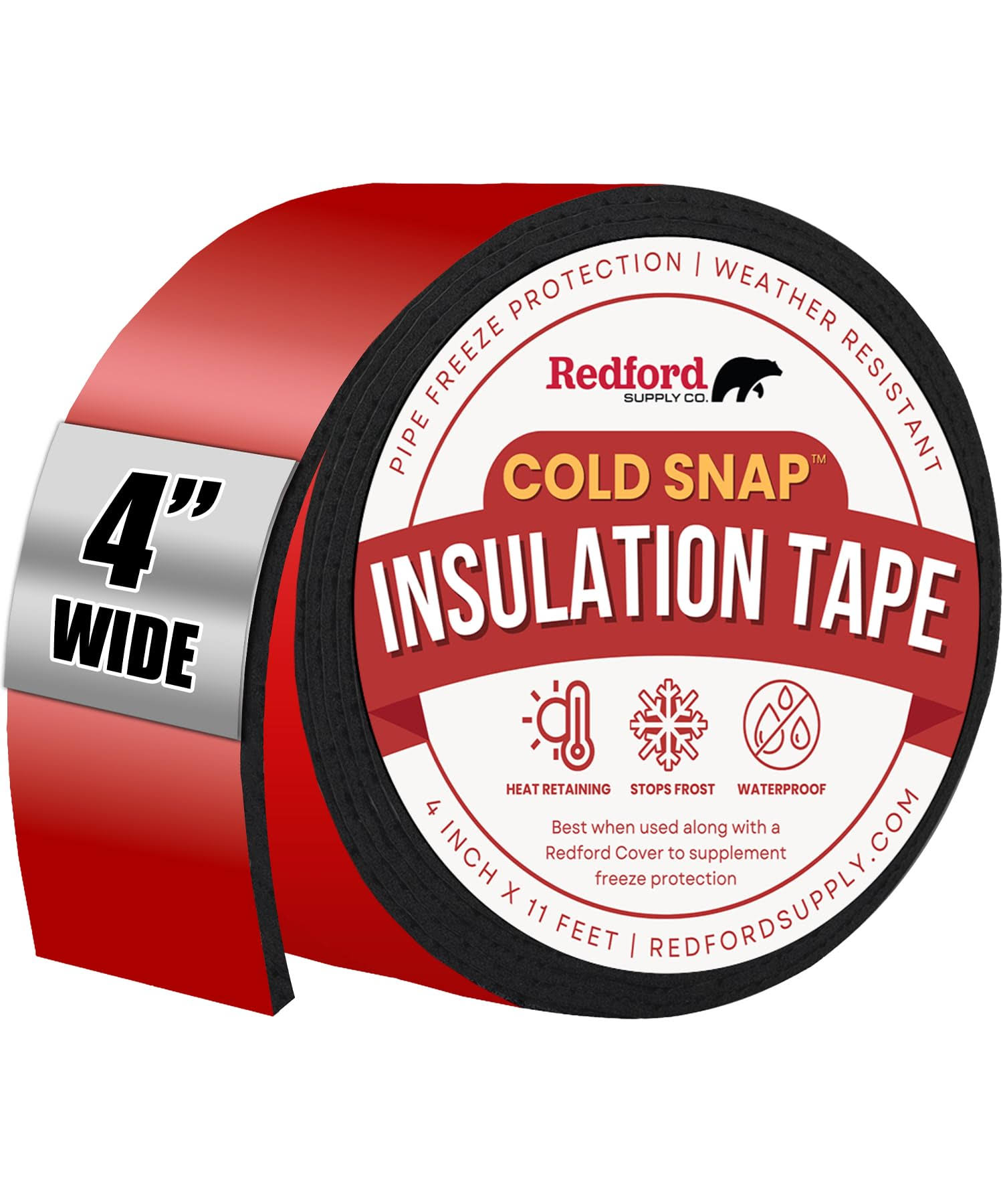 4 inch Pipe Insulation Tape- Weather Resistant Water Pipe Wrap Tape- Outdoor Water Pipe Insulation Wrap, Insulation Tape for Water pipes, Pipe