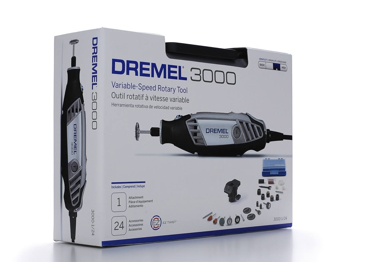 Dremel 3000 Series 1.2 Amp Variable Speed Corded Rotary Tool Kit With 24 Accessories