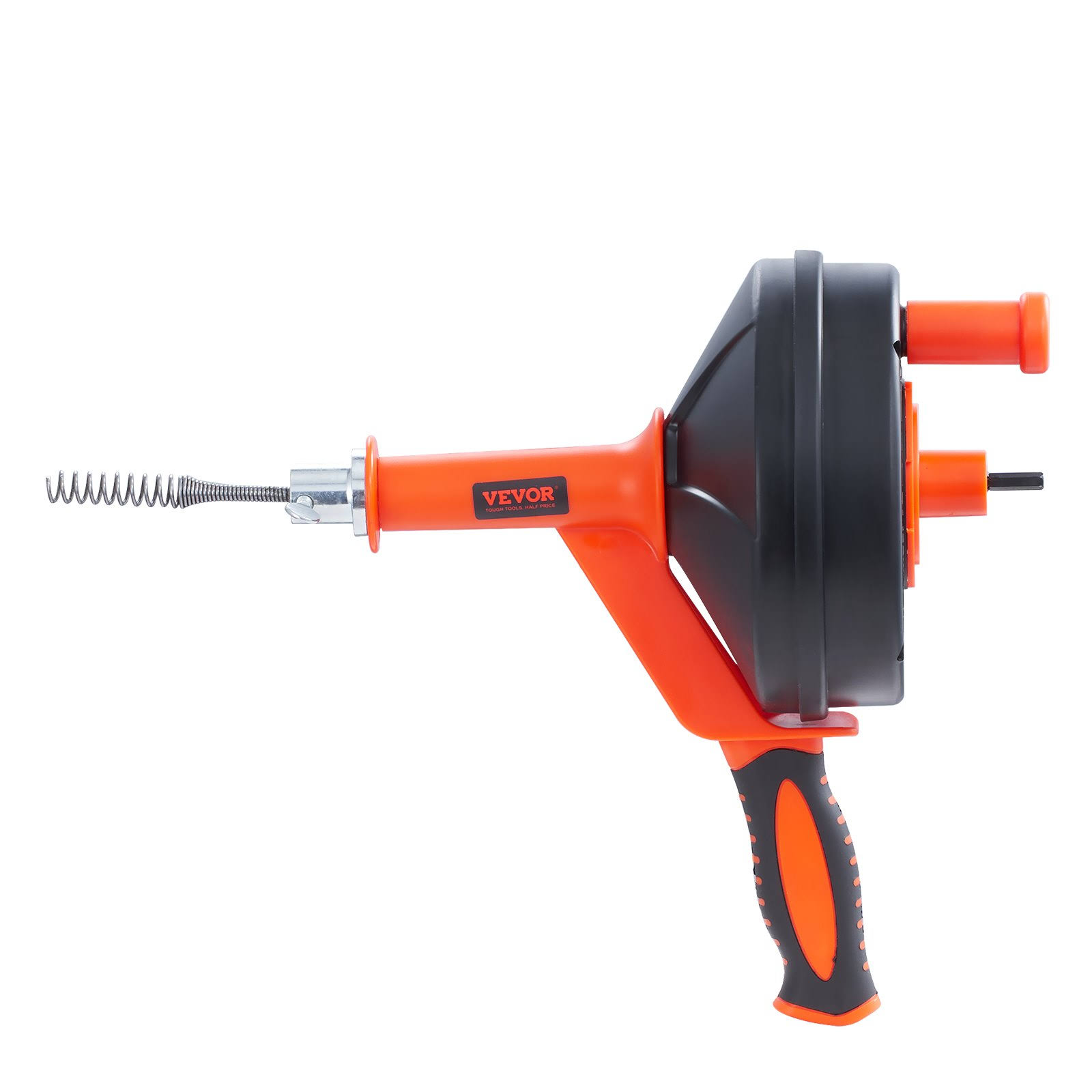 VEVOR Drain Auger 25 ft. Plumbing Snake Clog Remover with Drill Attachment Protective Hose Gloves for Kitchen Bathroom Shower