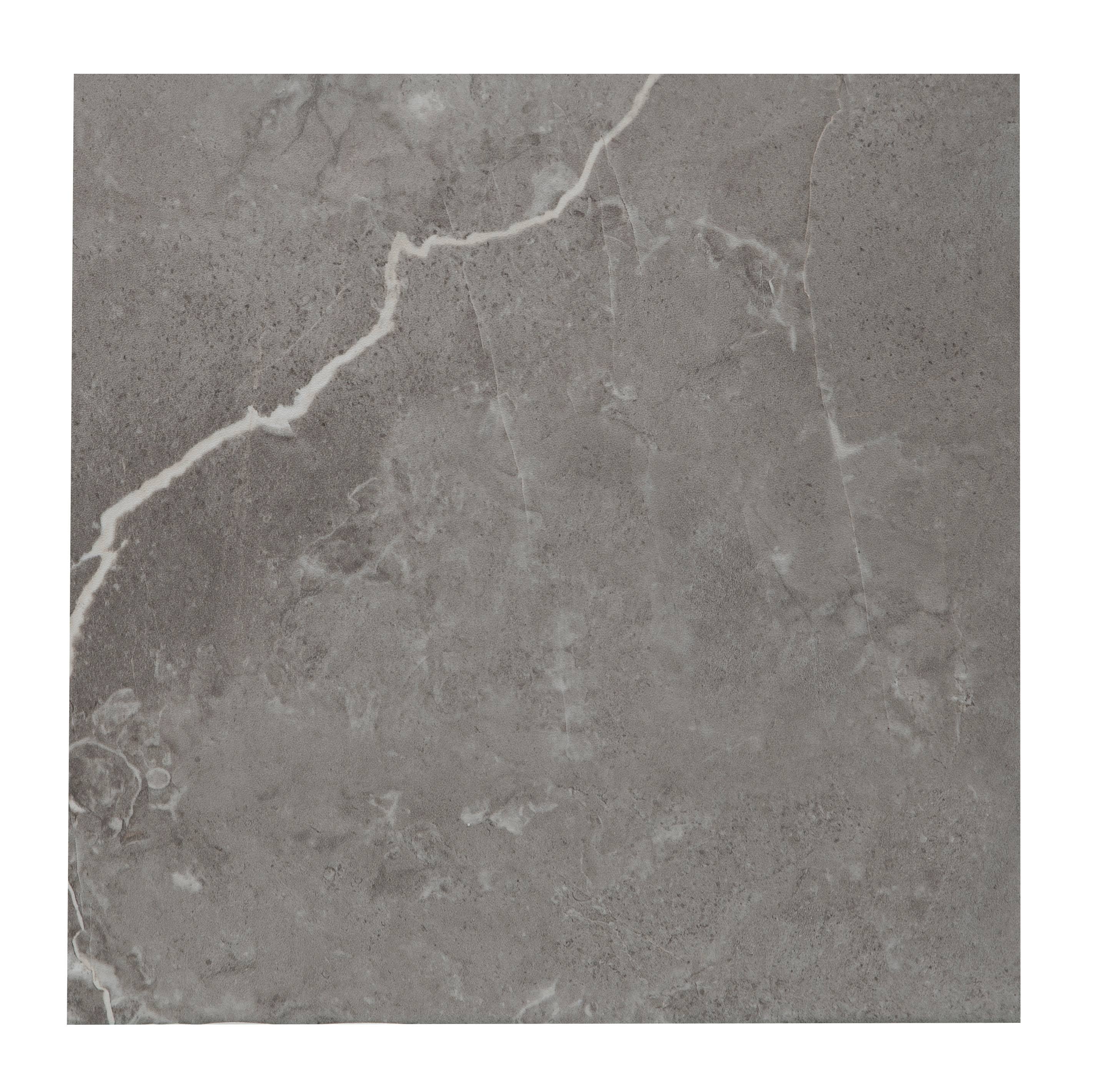 Style Selections Mystic Marble 3-Mil x 12-in W x 12-in L Water Resistant Peel and Stick Luxury Vinyl Tile Flooring (1-sq ft/ Piece) in Gray