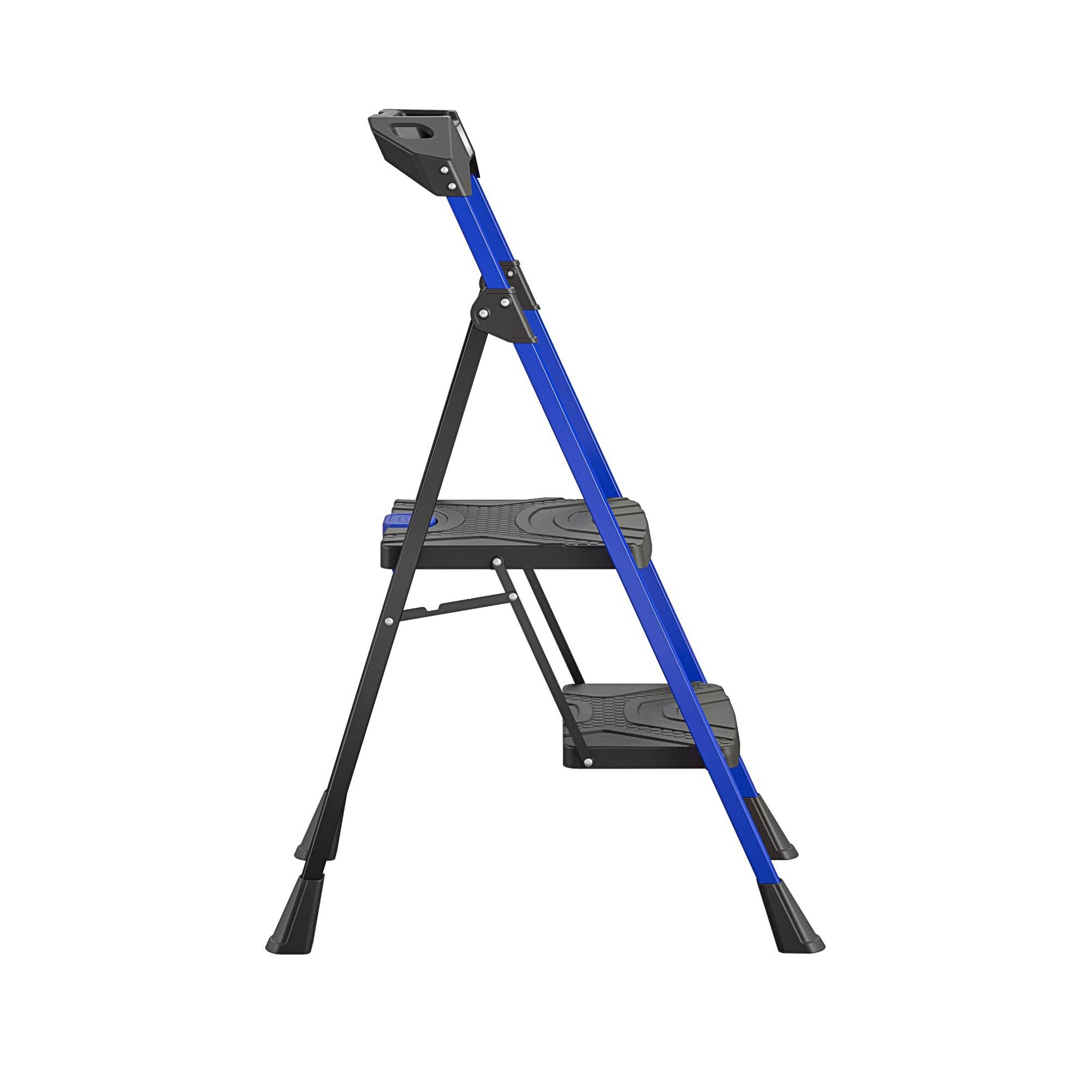 Kobalt 3-Step 300-lb Capacity Black Steel Foldable Step Stool