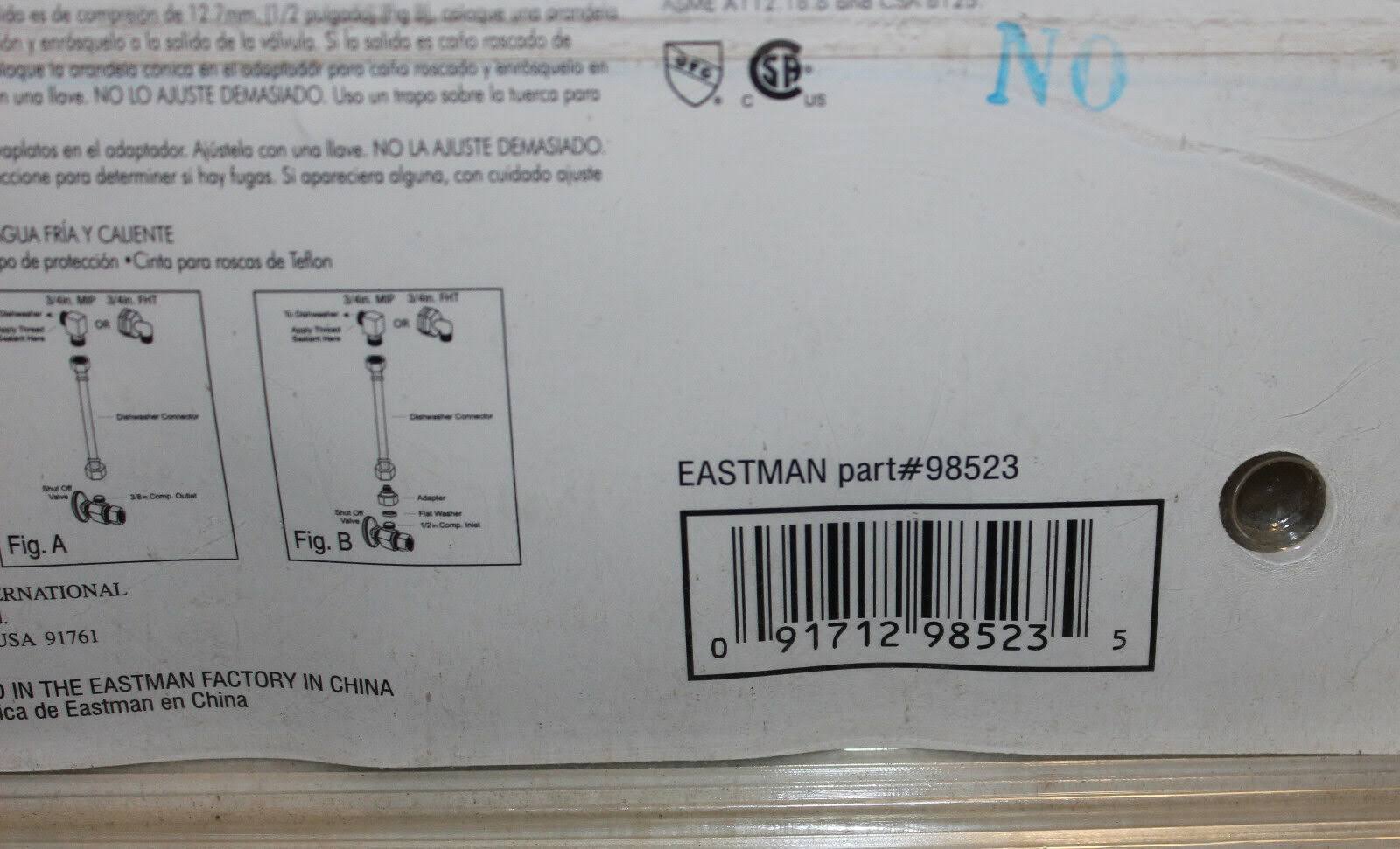 Eastman Universal Fit 5 ft. Dishwasher Connector #0011722