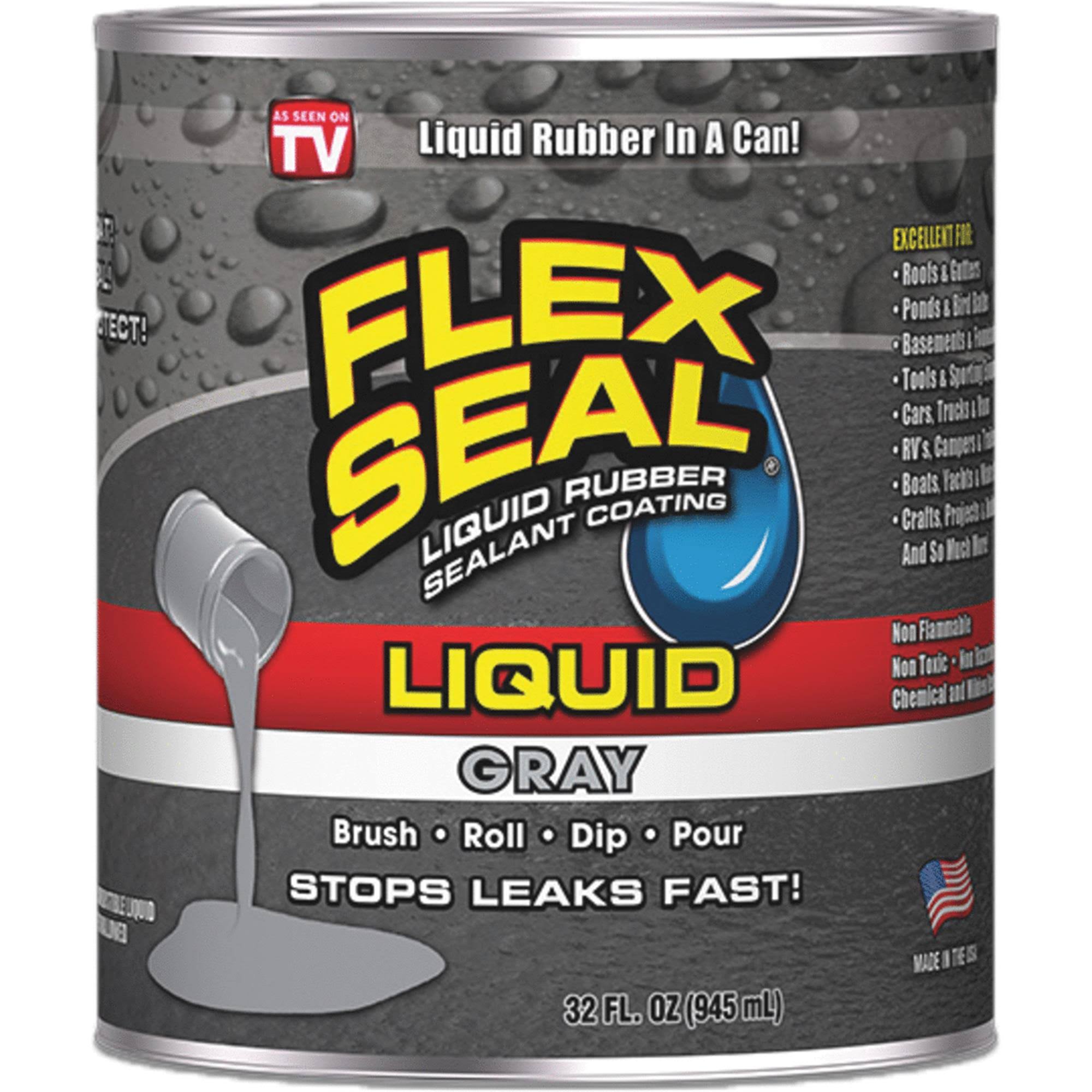 Flex Seal Liquid Rubber Sealant Gray 32oz