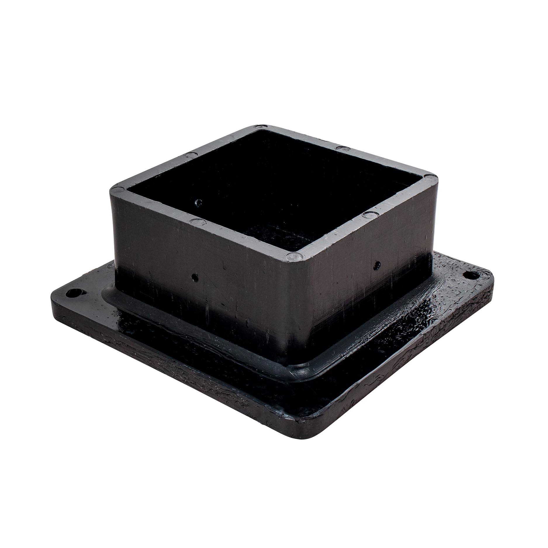 BULLKE 4x4 Post Bracket Base Cover Skirt Flange, Deck Post Plastic Anchor, Support for Handrail