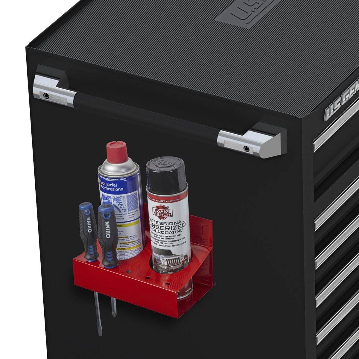 U.S. General Magnetic Spray Can and Screwdriver Holder, Red 69320