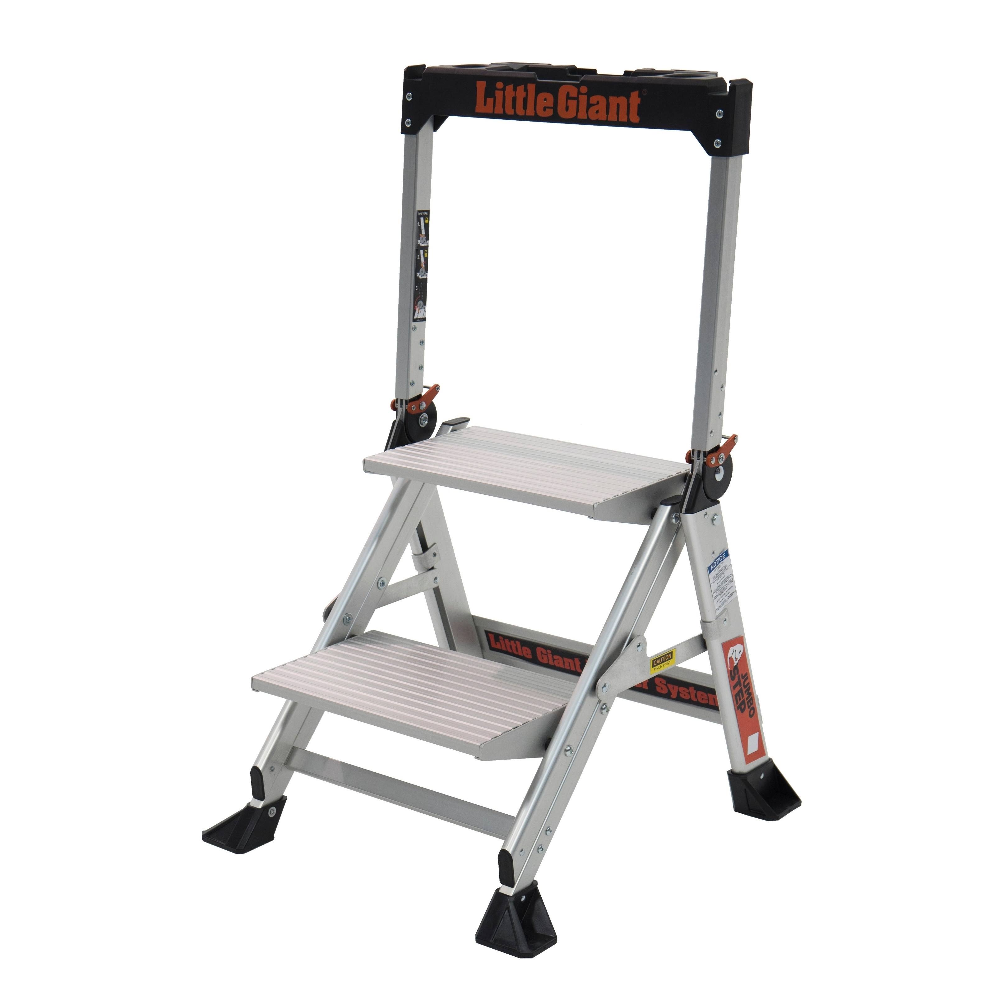 Little Giant Jumbo 2-Step Ladder, Silver